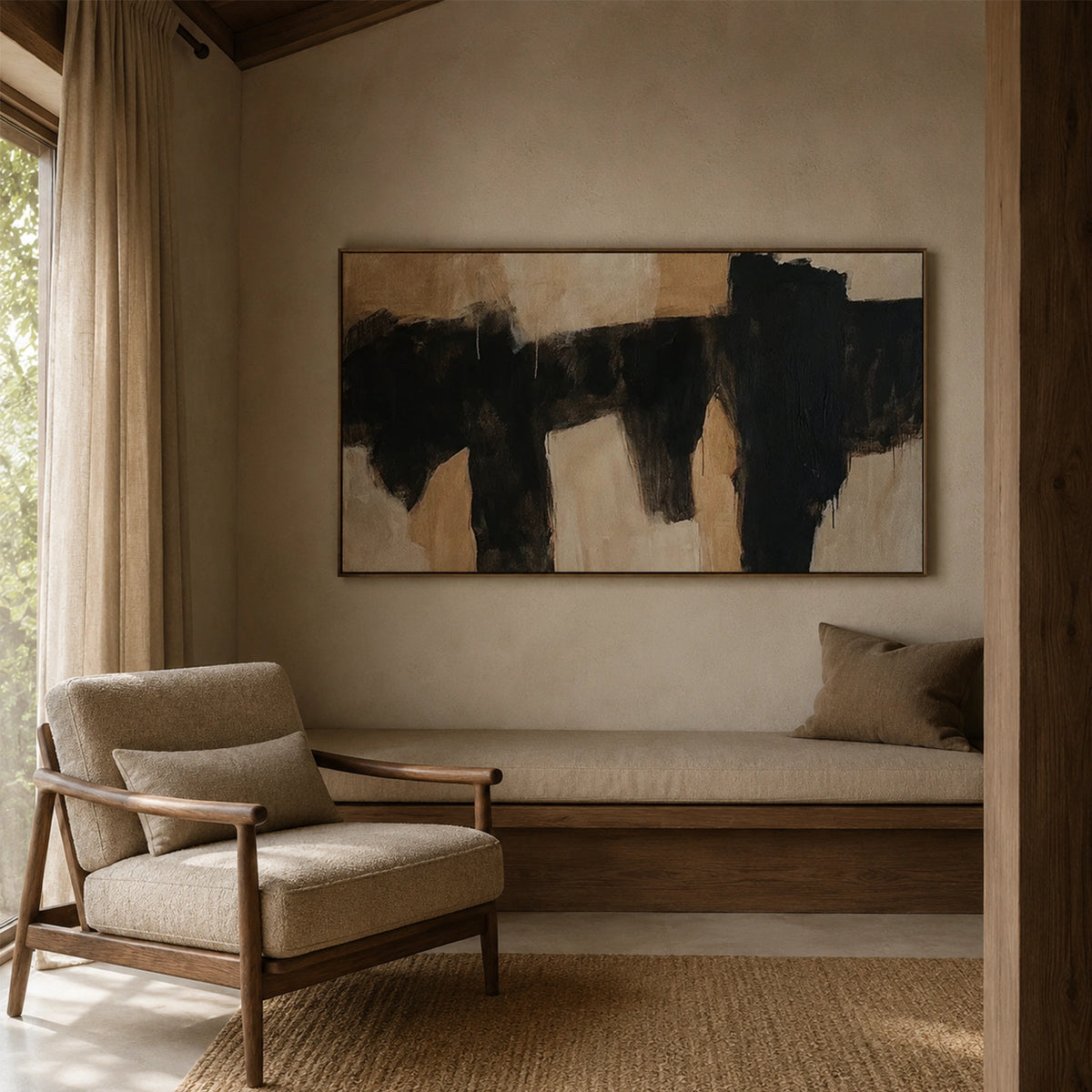 Wabi Sabi Abstract Canvas Art #WA272