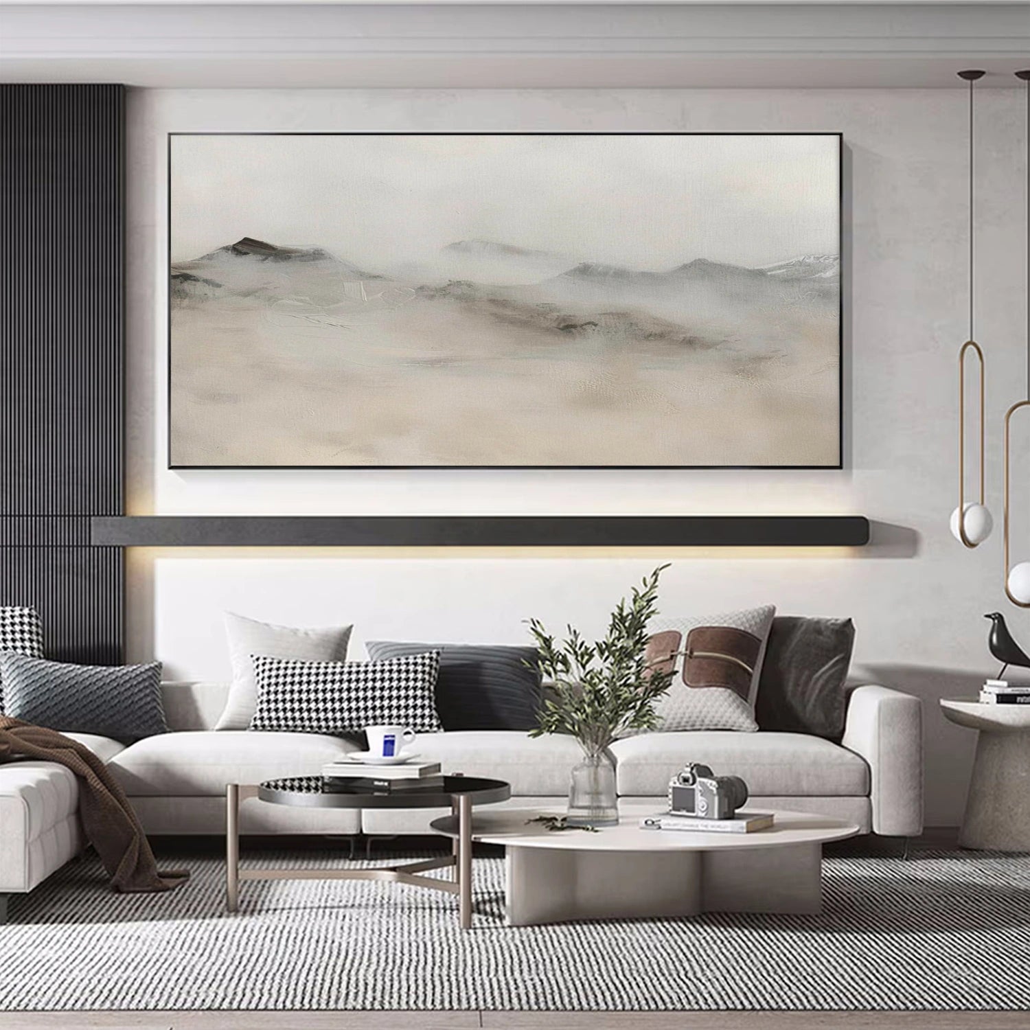 Abstract Mountain Canvas Art #WT258
