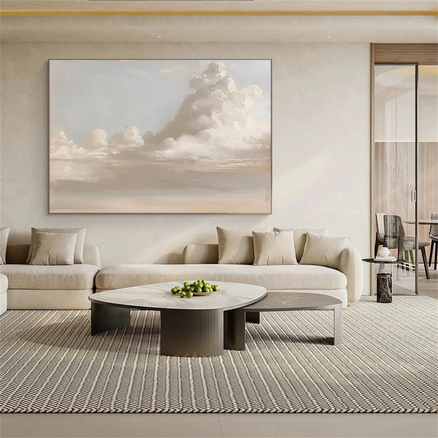 Sky And Ocean Abstract Wall Art #SO402