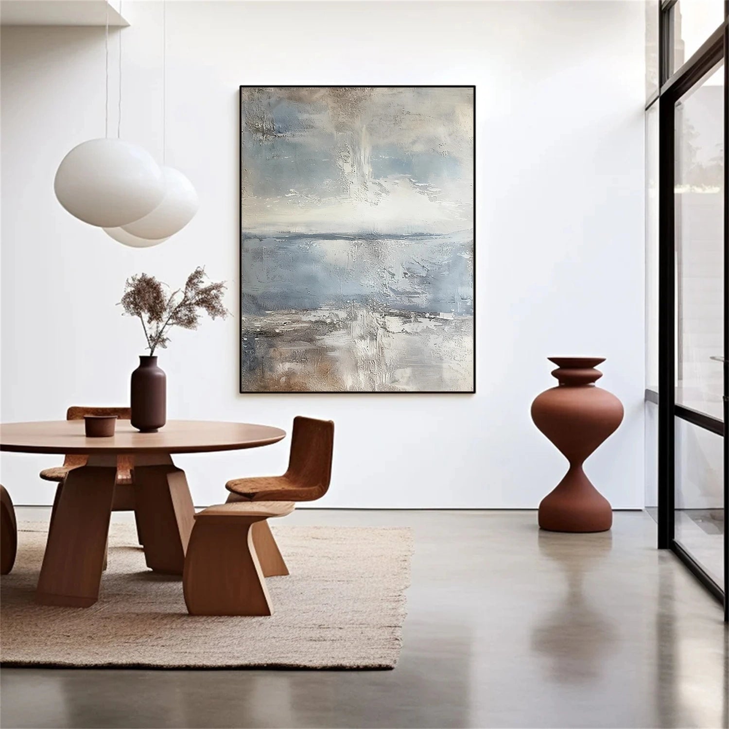 Wabi Sabi Abstract Textured Canvas Art #WA232