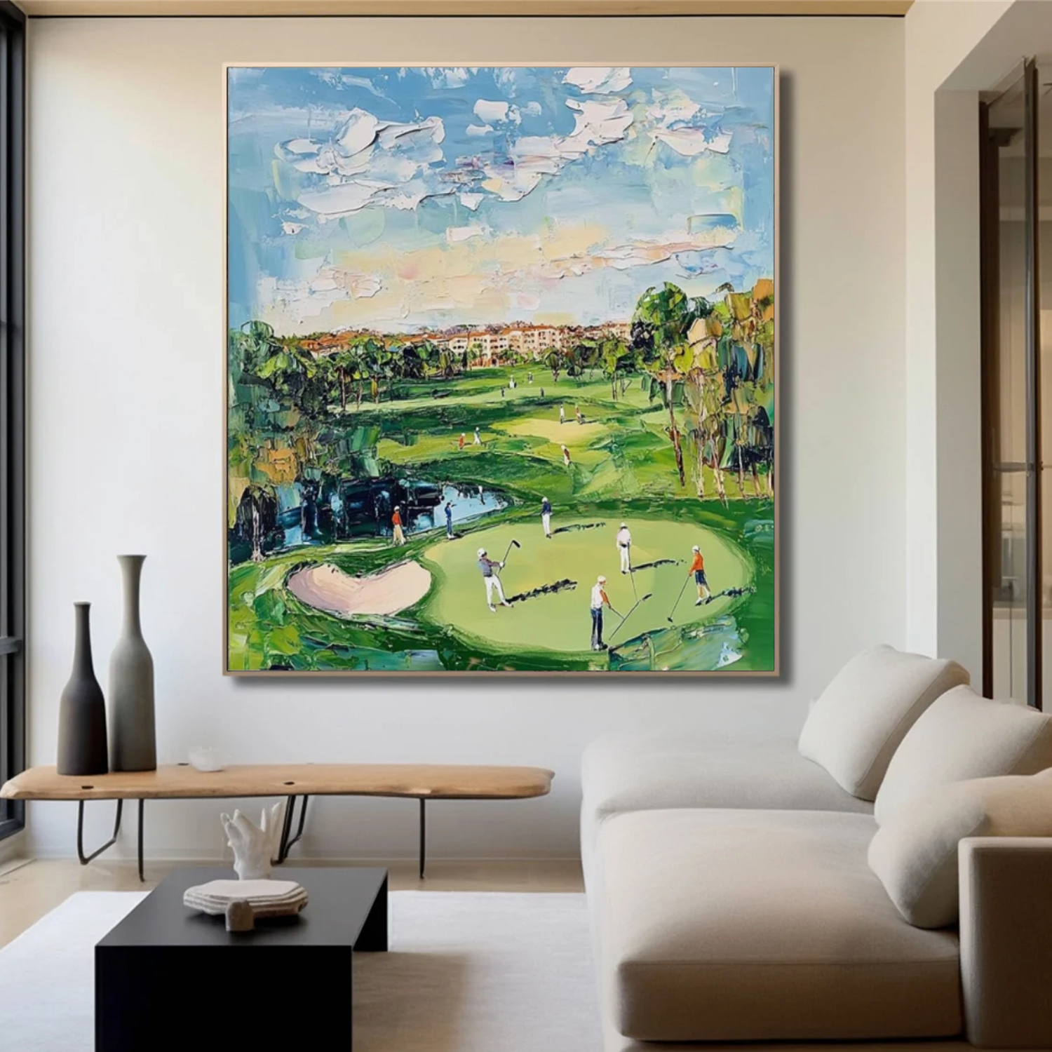 Golf Sport Textured Wall Art #BA013