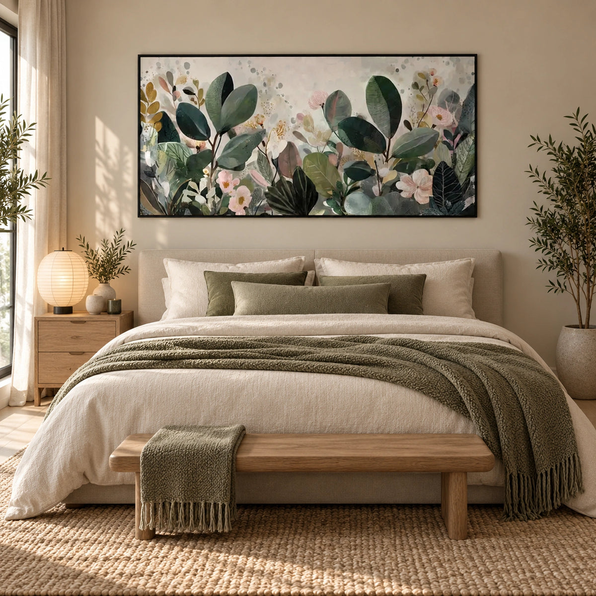 Tree And Flower Abstract Wall Art #TF228