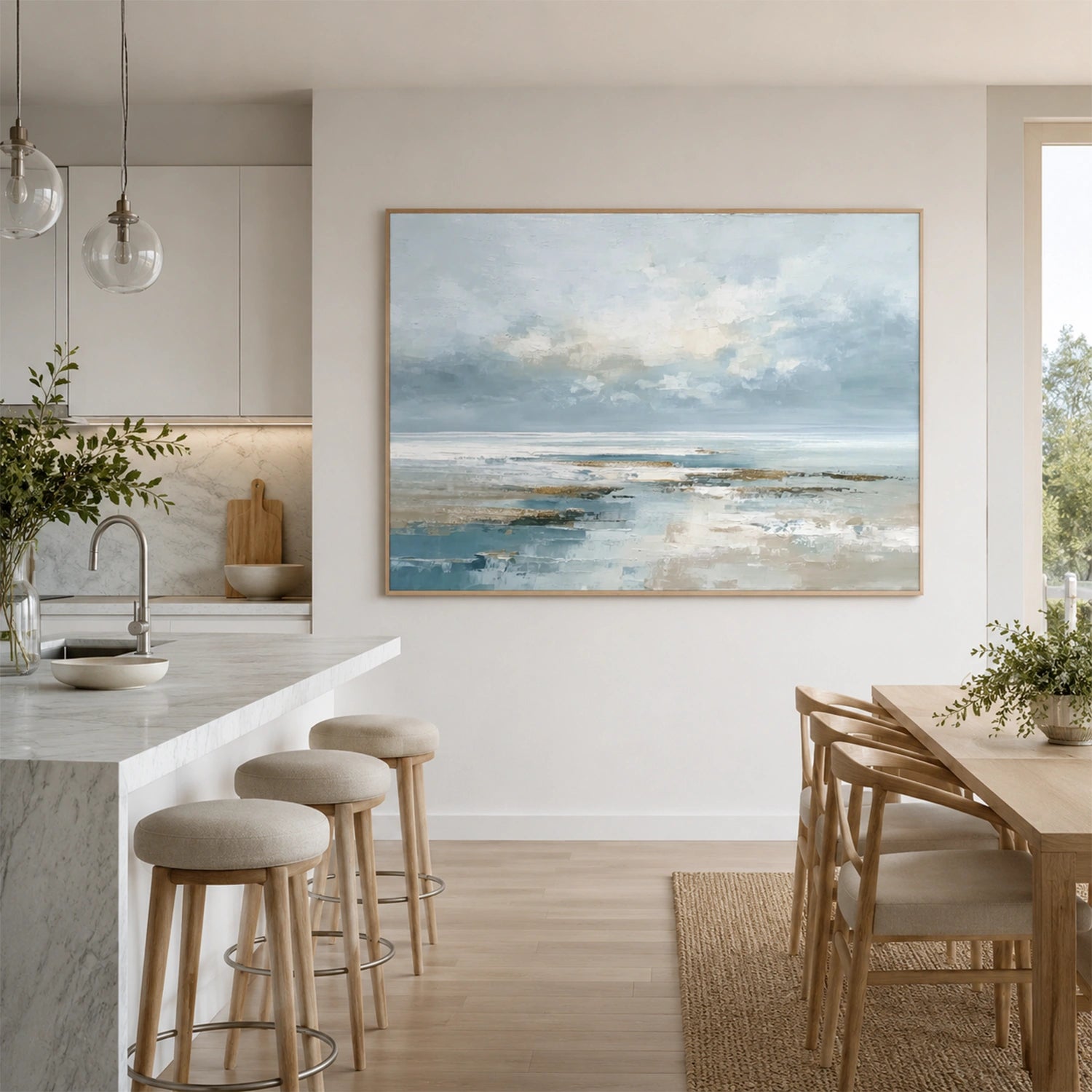Sky And Ocean Abstract Wall Art #SO436