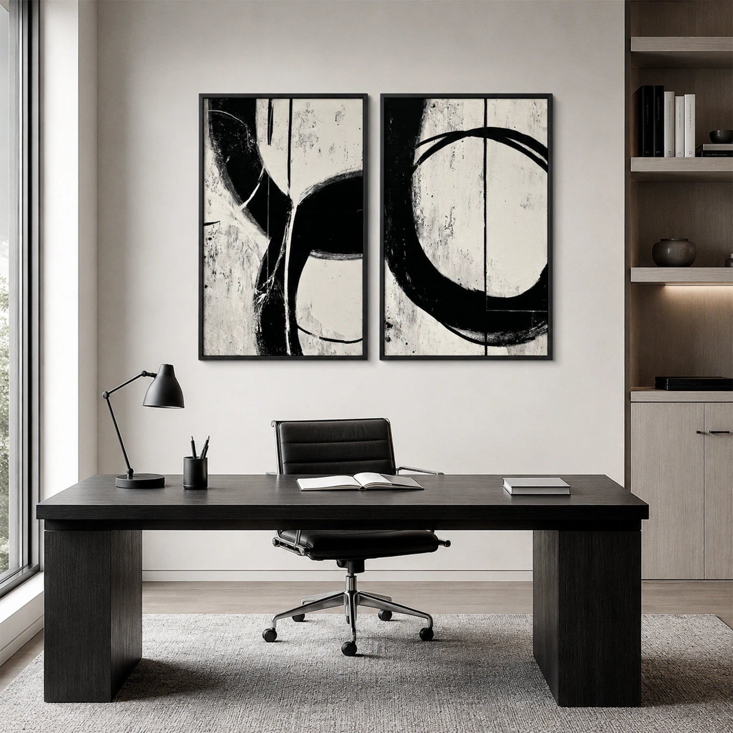 Wabi Sabi Abstract Canvas Art Set of 2 #WA271