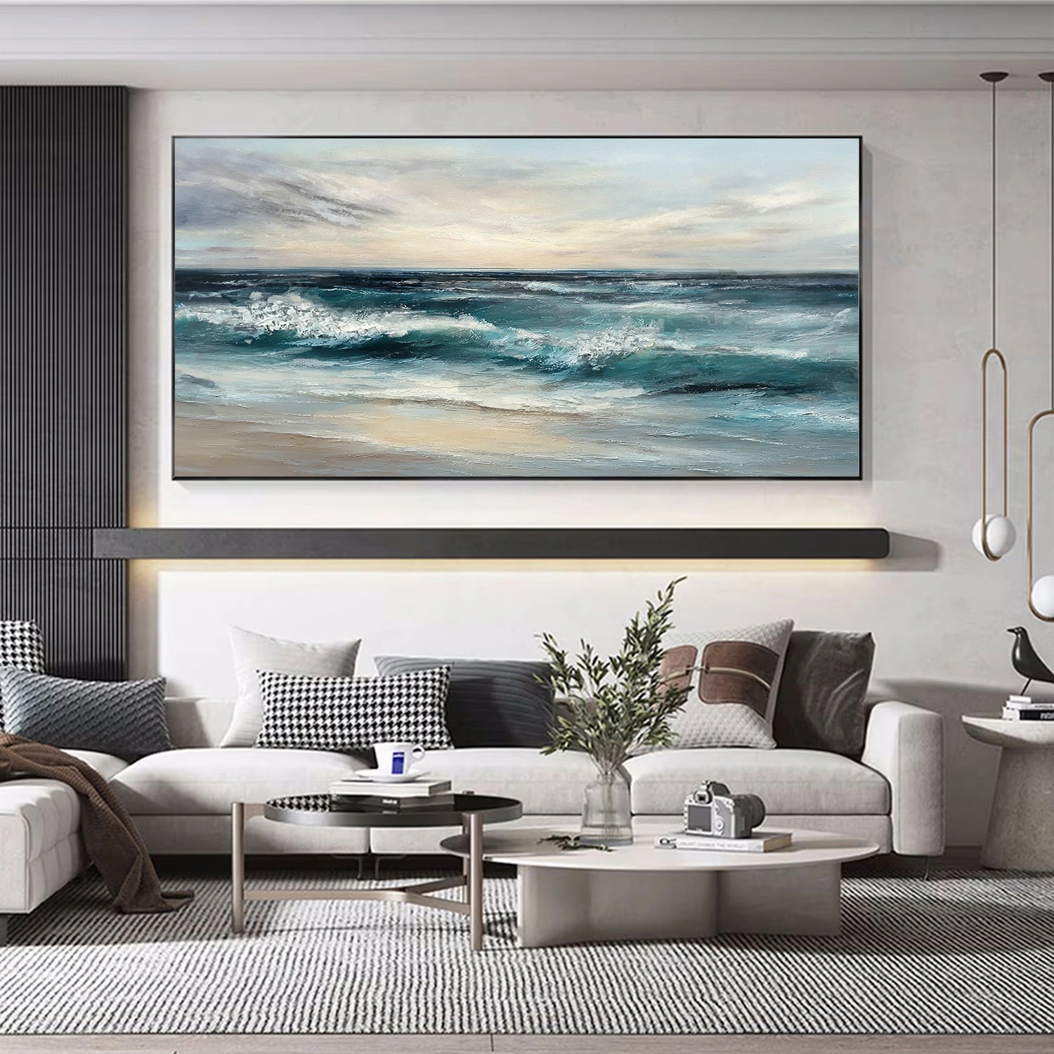 Sky And Ocean Abstract Wall Art #SO325
