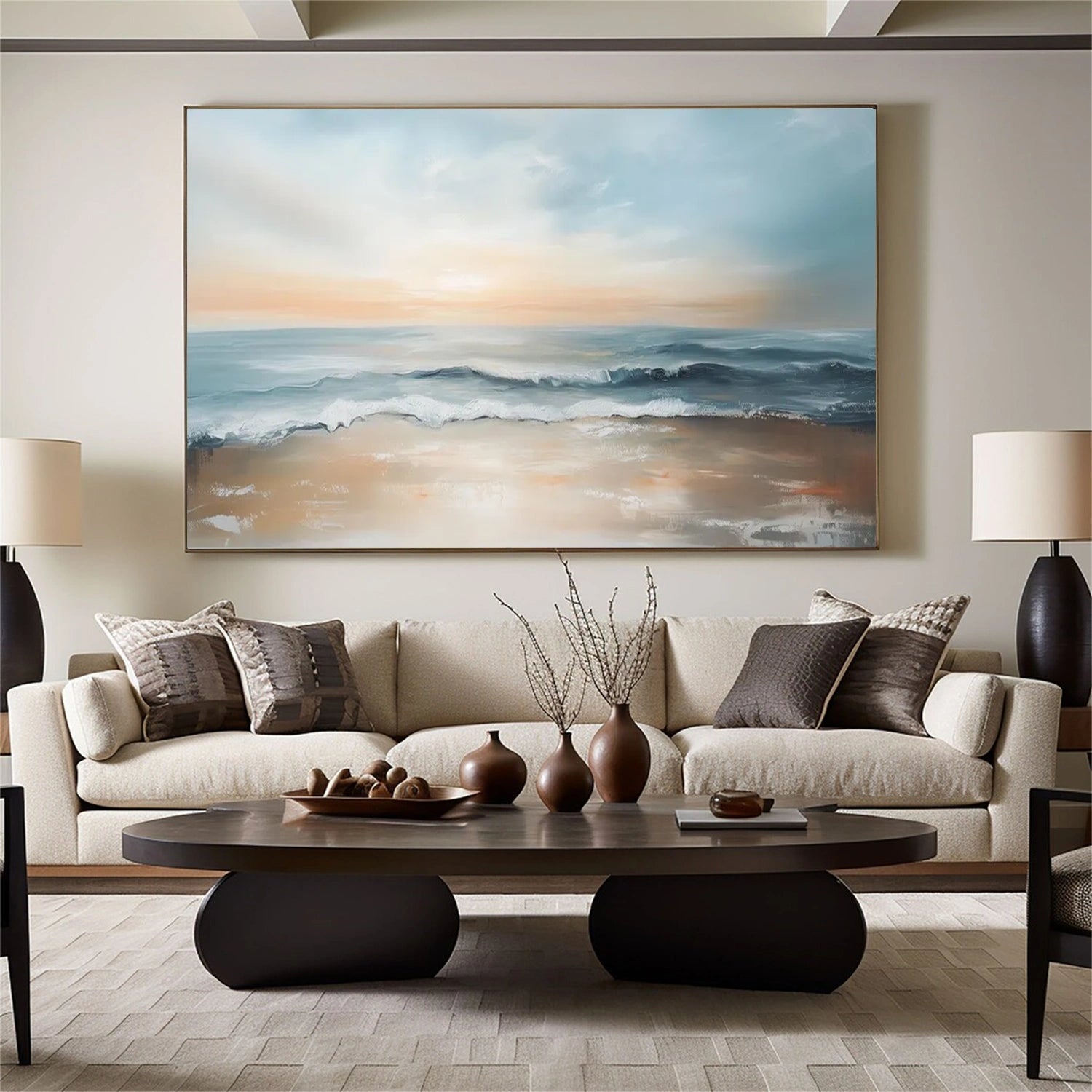 Sky And Ocean Abstract Wall Art #SO312