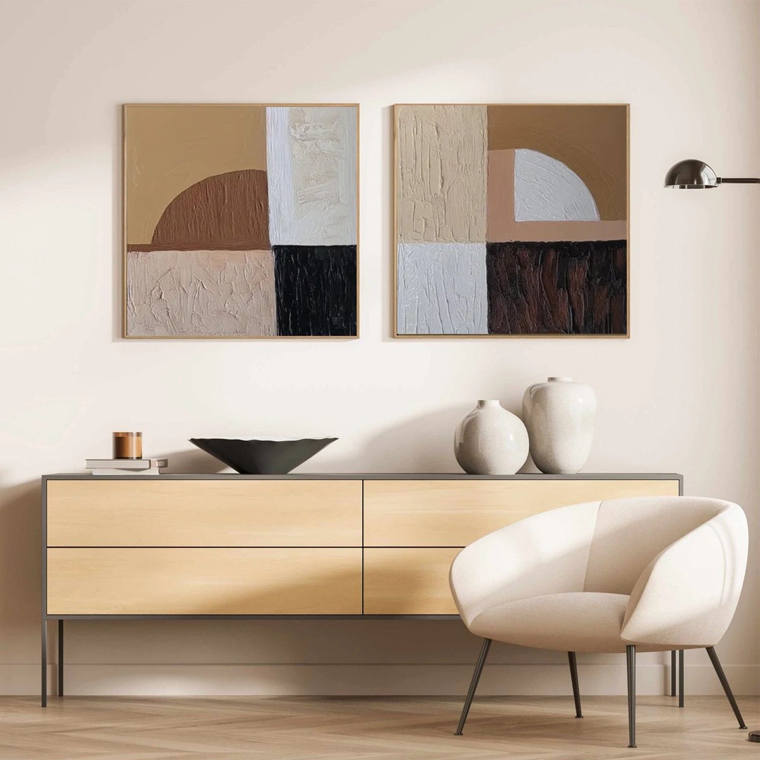 Abstract Textured Wall Art Set of 2 #AW155