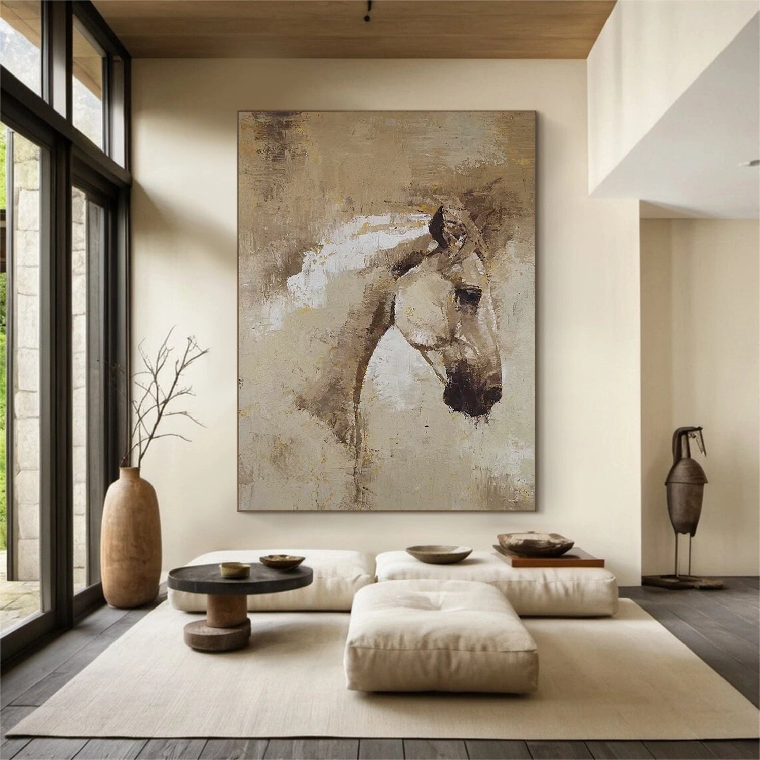 Abstract Animal Art Horse Texture Wall Art #AT018