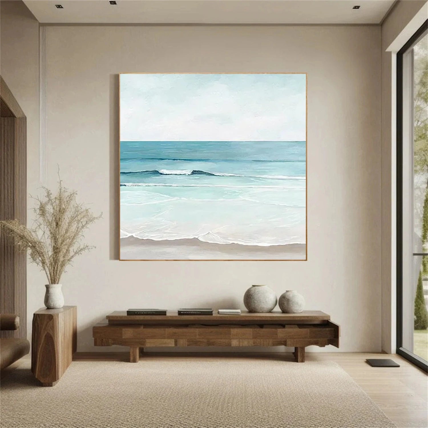 Sky And Ocean Abstract Wall Art #SO379