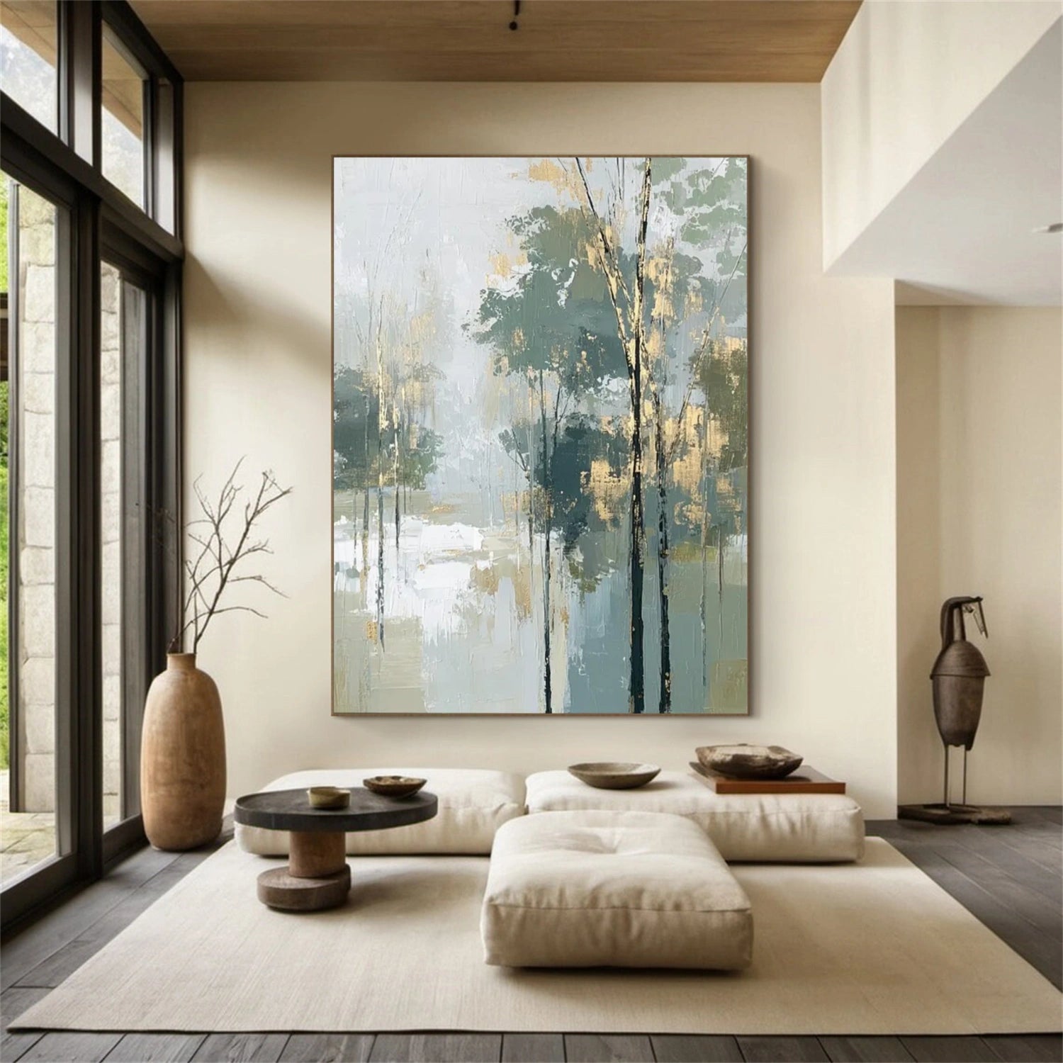 Tree And Flower Abstract Wall Art #TF140