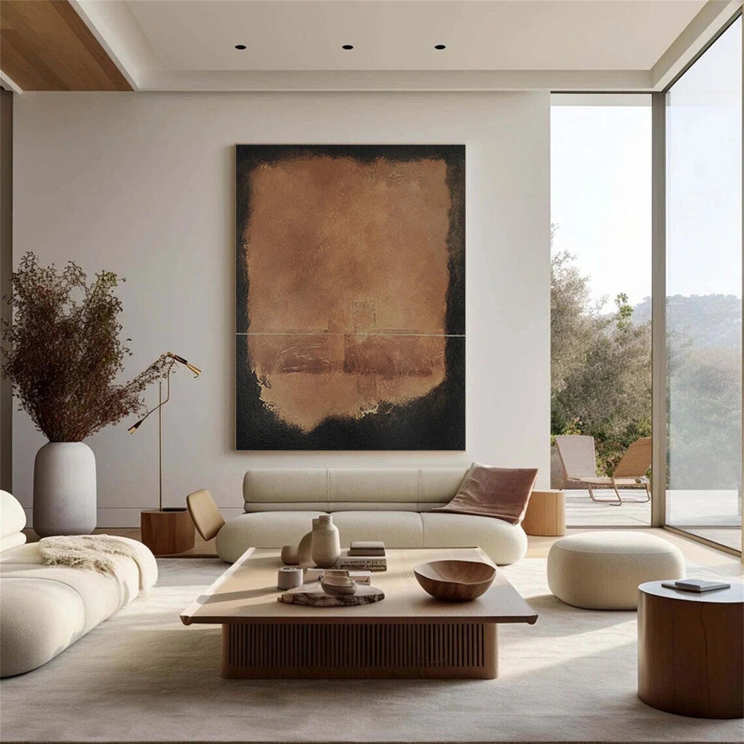 Black and Brown Abstract Wall Art #AW244