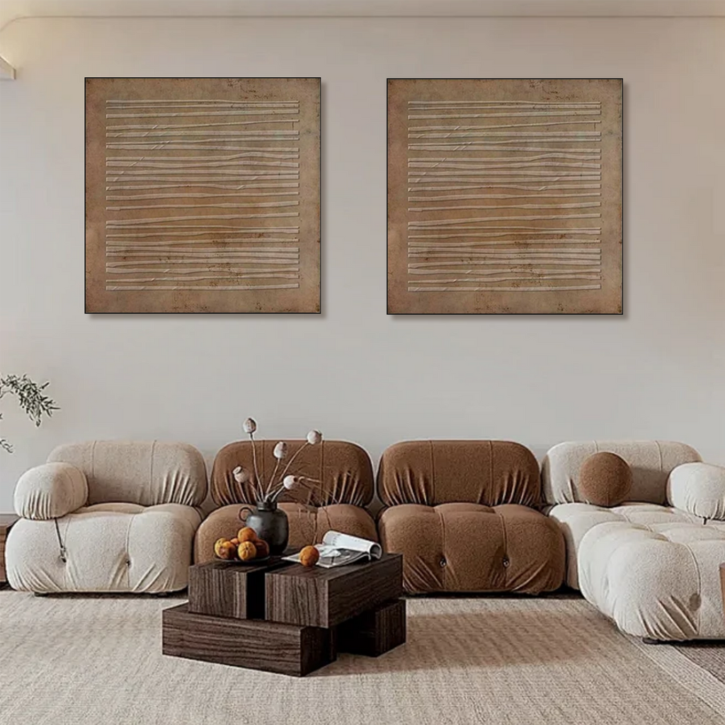 Wabi Sabi Abstract Textured Canvas Art Set 2 #WA192