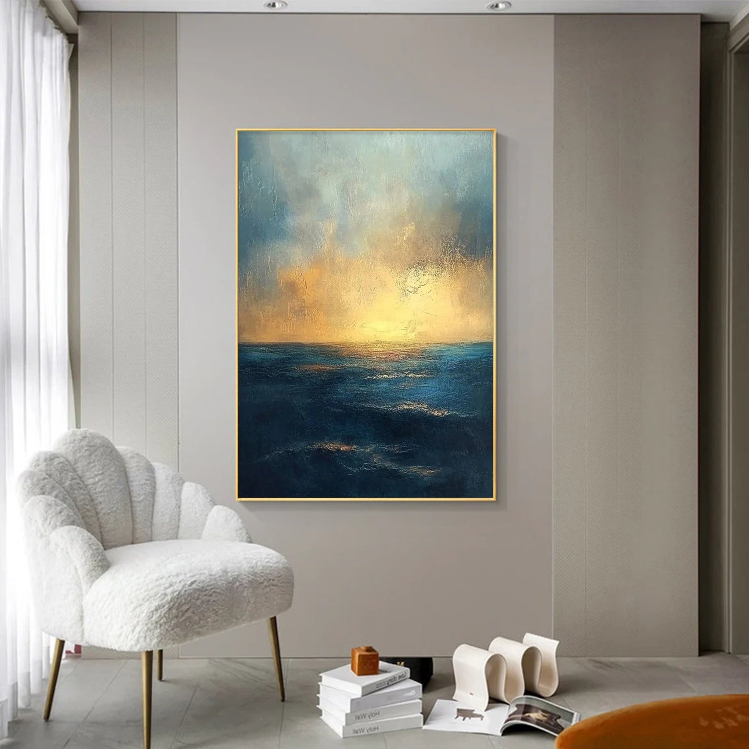 Sky And Ocean Abstract Wall Art #SO281