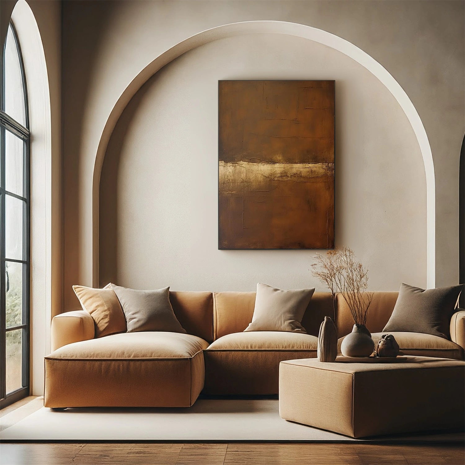 Brown Abstract Wall Art #AW111