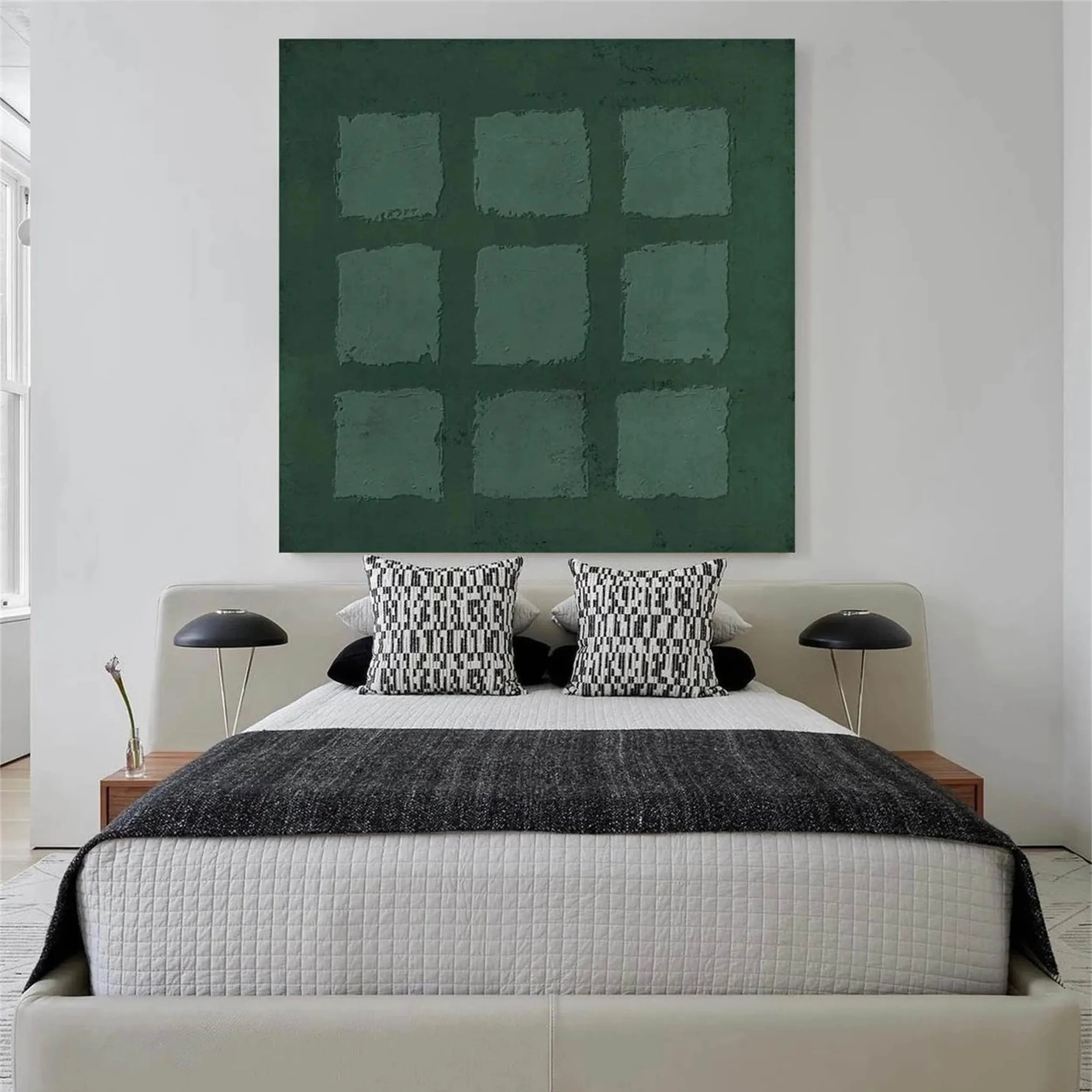 Green Textured Minimalist Wall Art #GT018