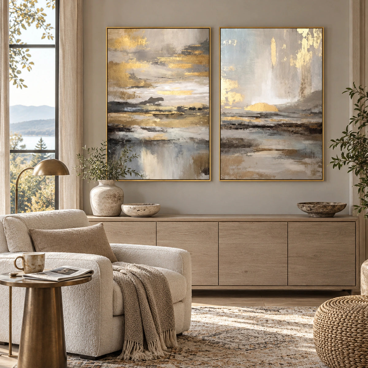 Abstract Wall Art Set of 2 #AW289