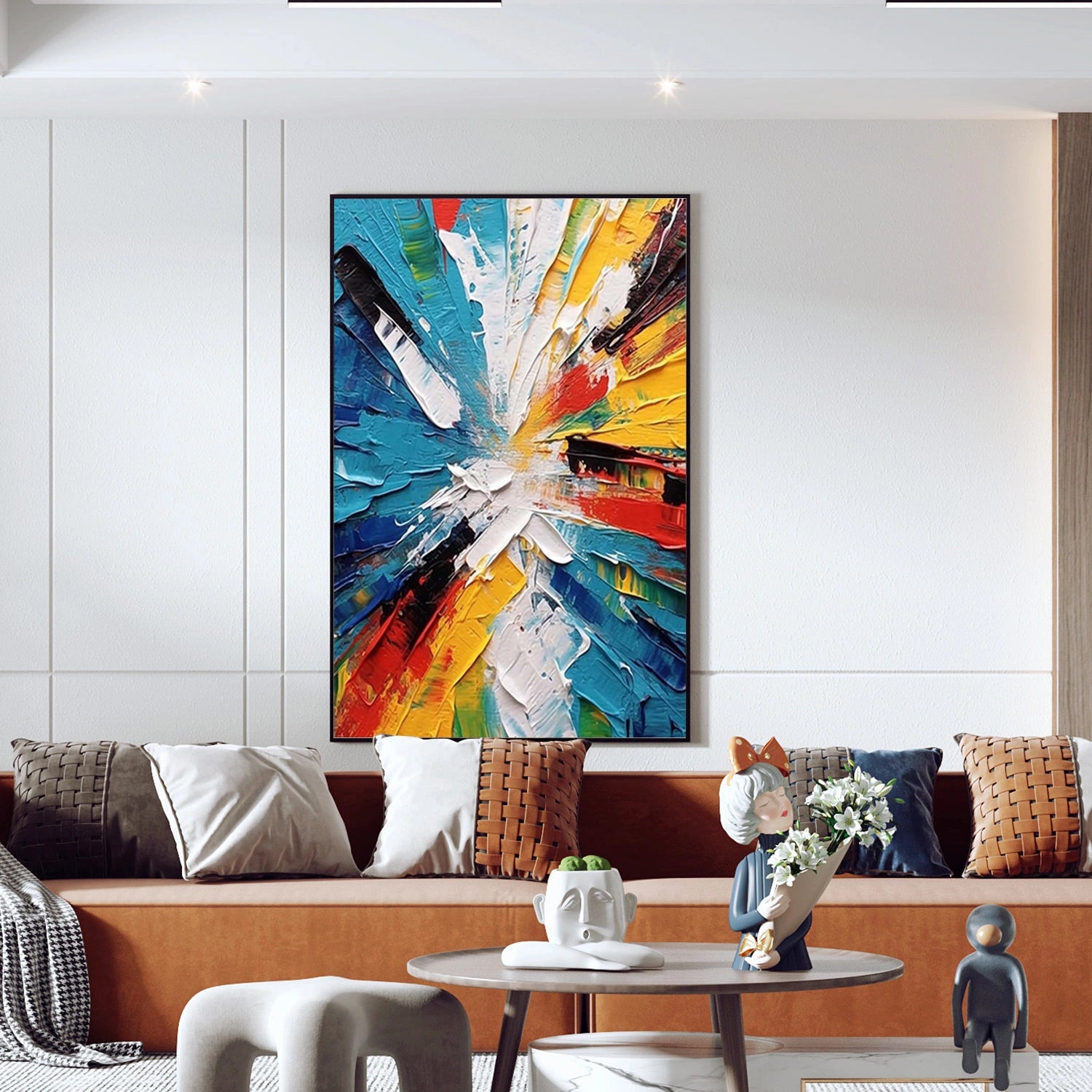 Colorful Abstract Textured Wall Art #AW144