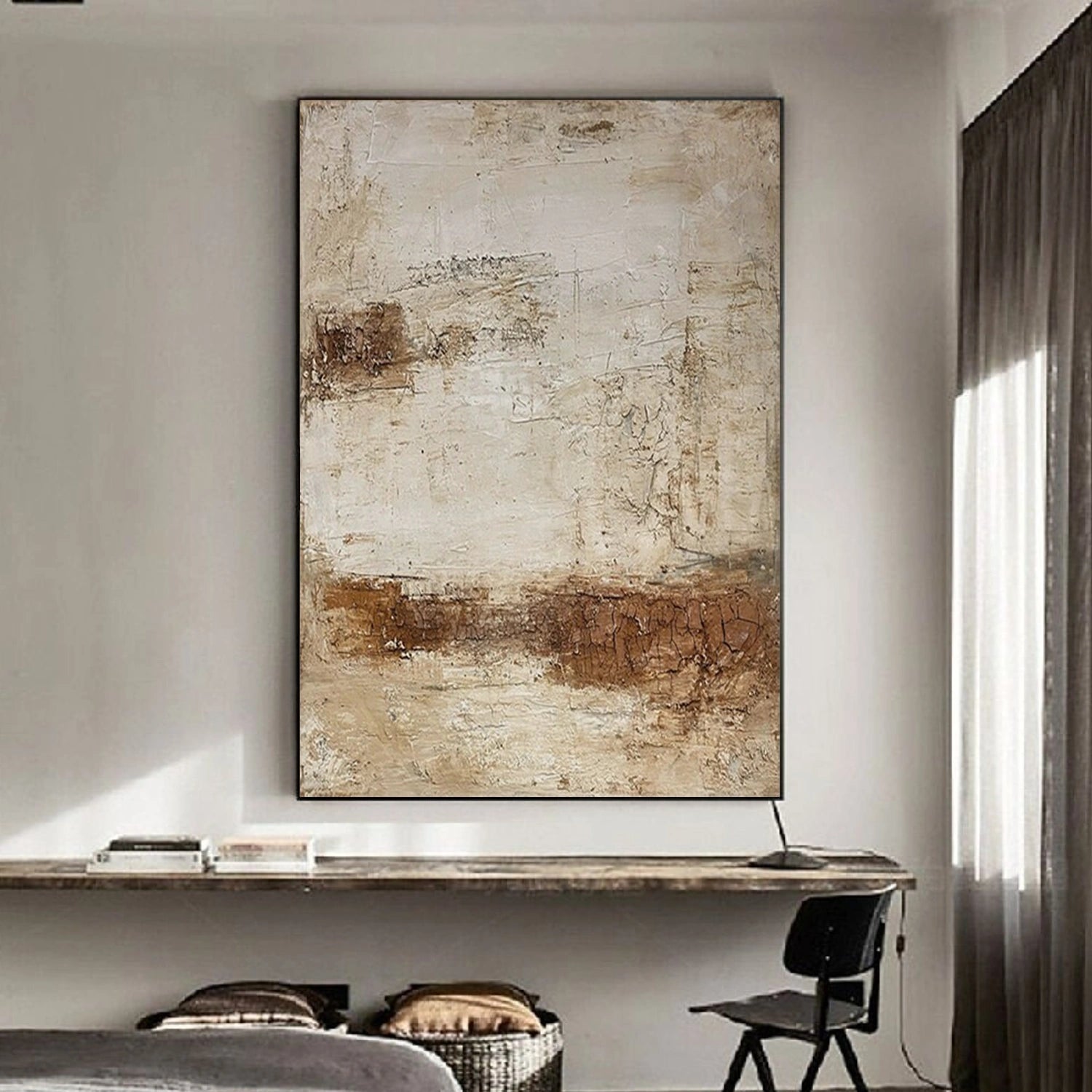 Beige Abstract Wall Art #AW117