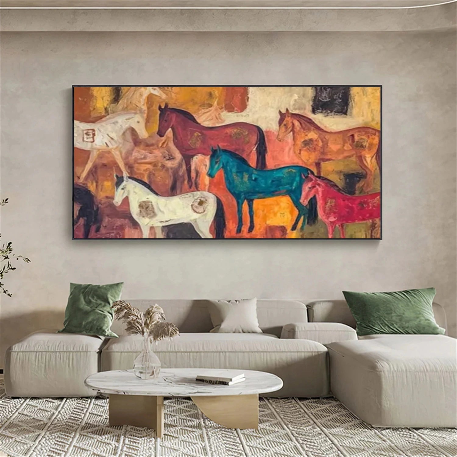 Abstract Animal Art Horse Wall Art #AT048