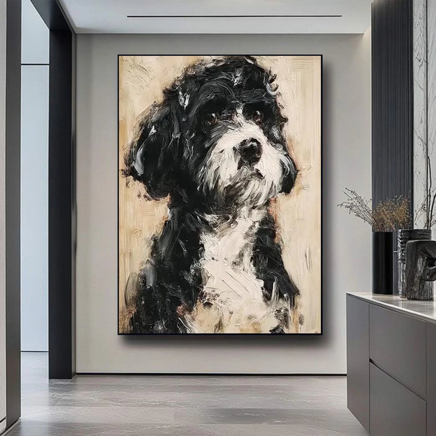 Abstract Animal Art Dog Wall Art #AT079
