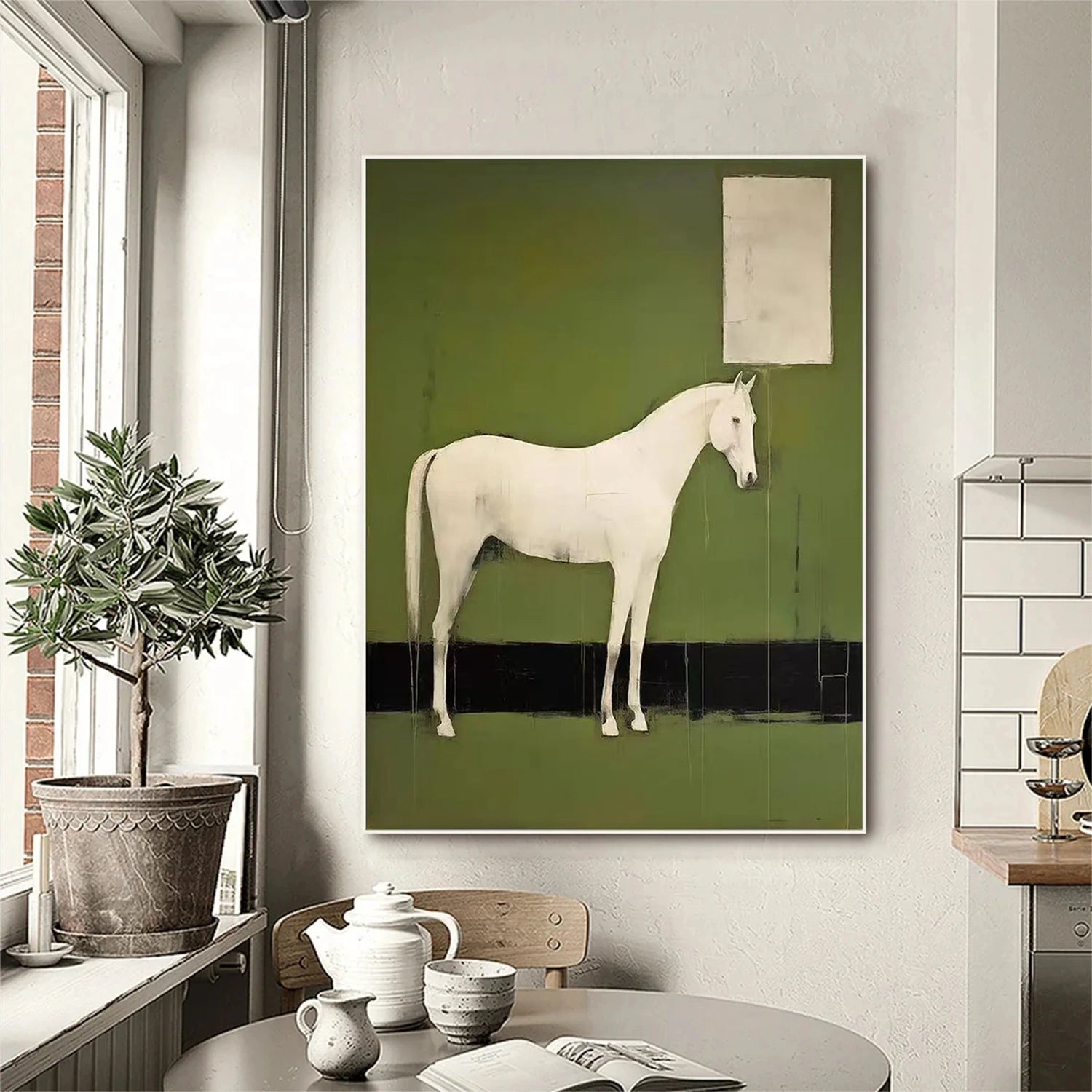Abstract Animal Art Horse Wall Art #AT041