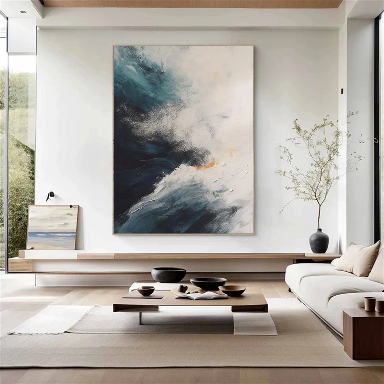 Sky And Ocean Abstract Wall Art #SO399