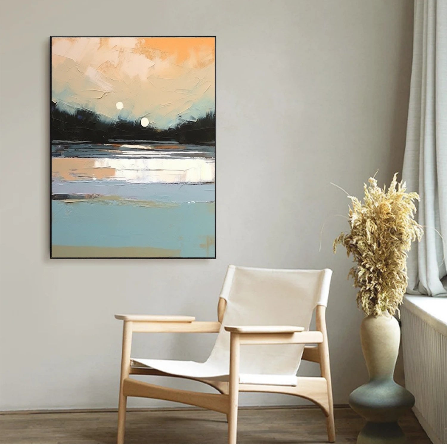 Sky And Ocean Abstract Wall Art #SO276