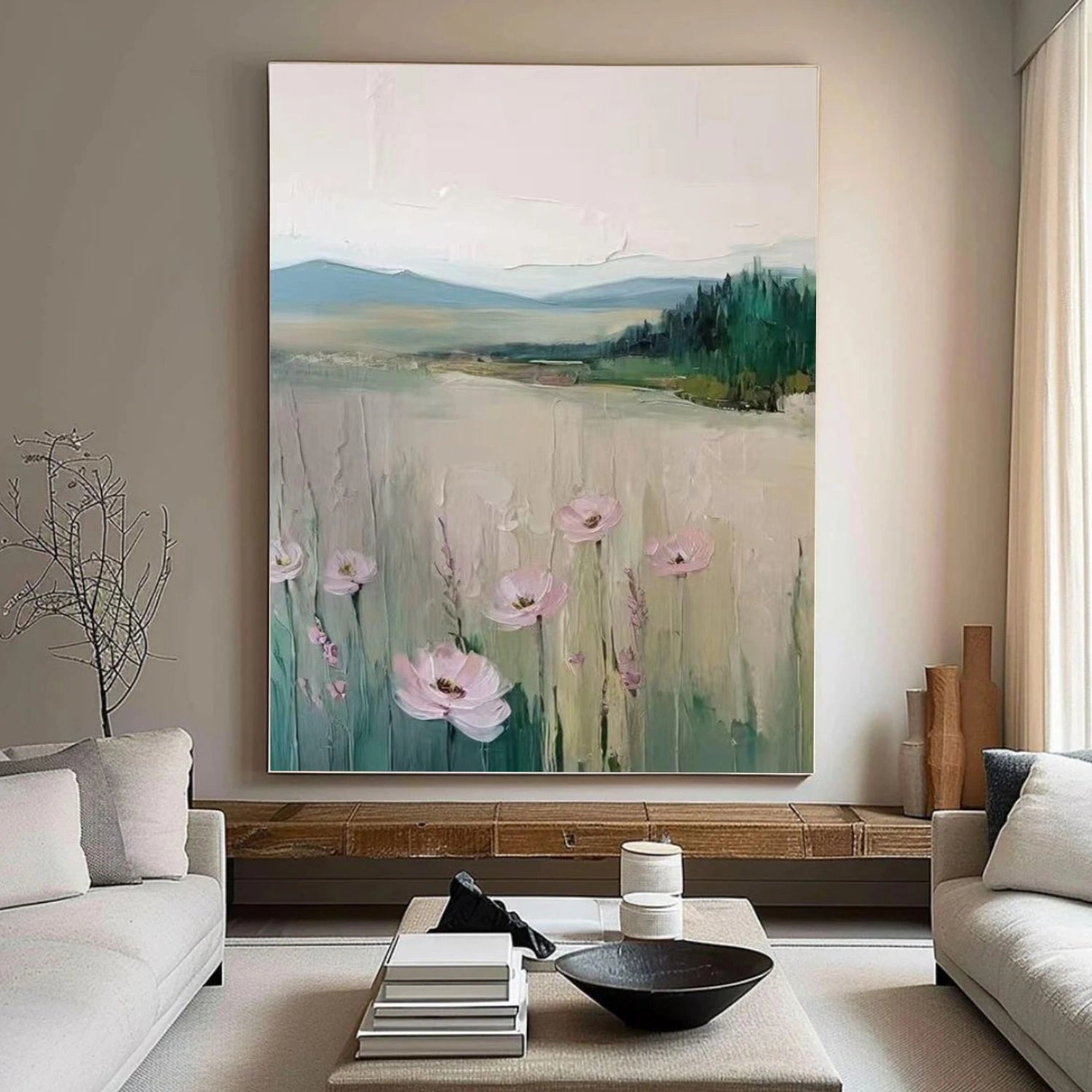 Tree And Flower Abstract Wall Art #TF173