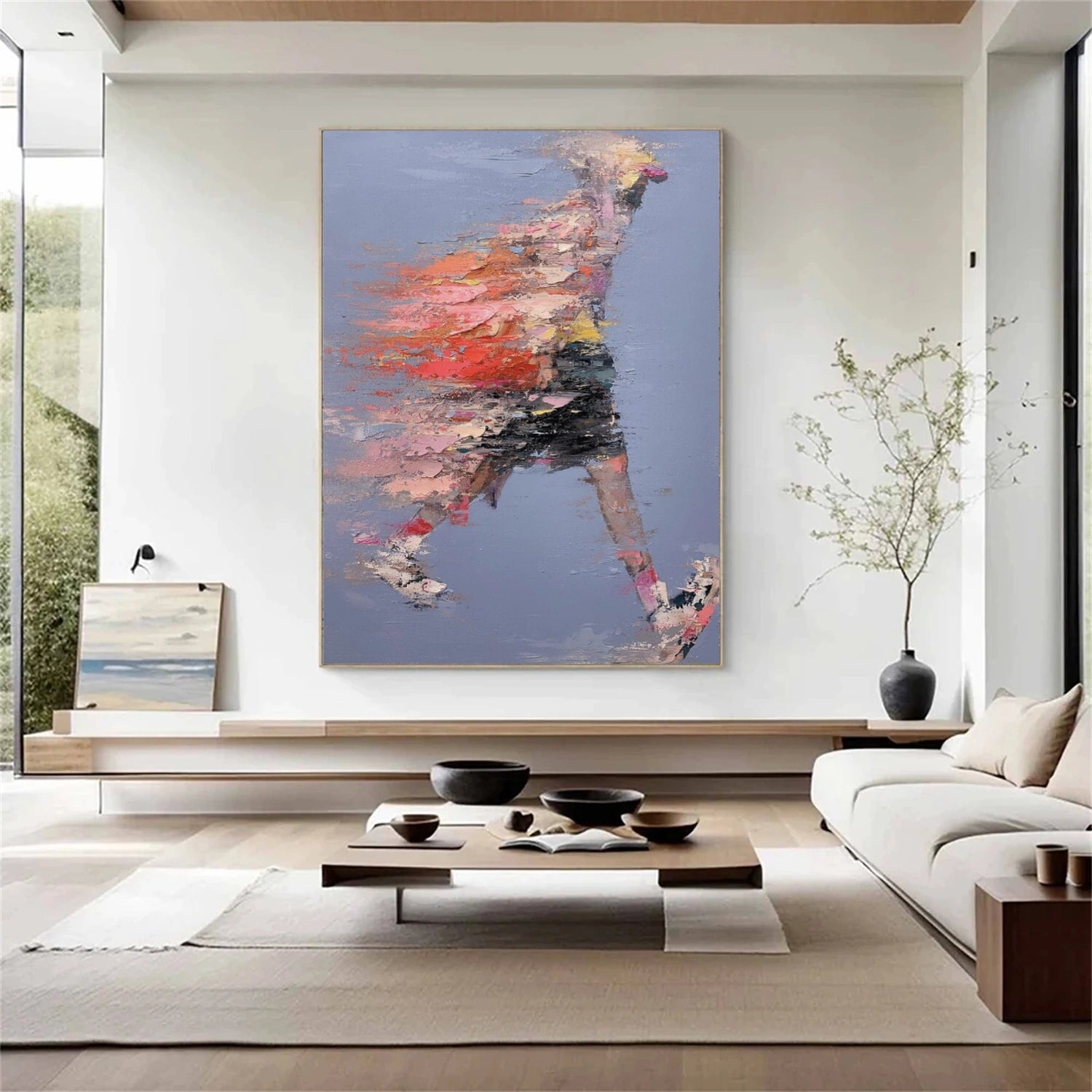 Colorful Abstract Portrait Textured Wall Art #WP014