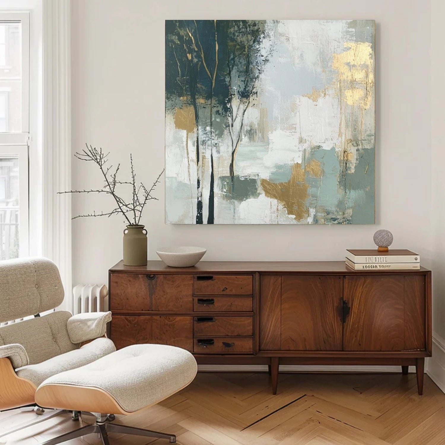 Tree And Flower Abstract Wall Art #TF138