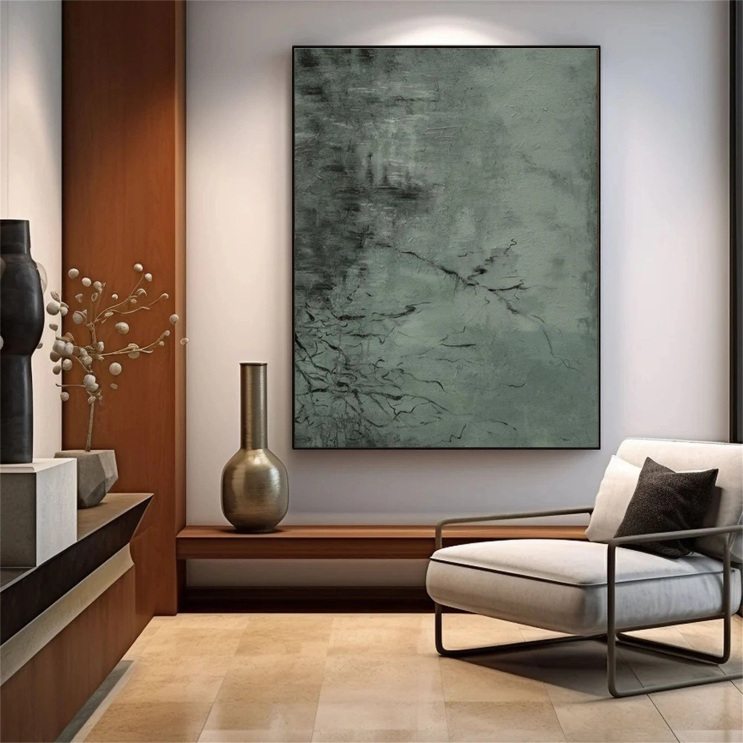 Green Abstract Wall Art #AW141