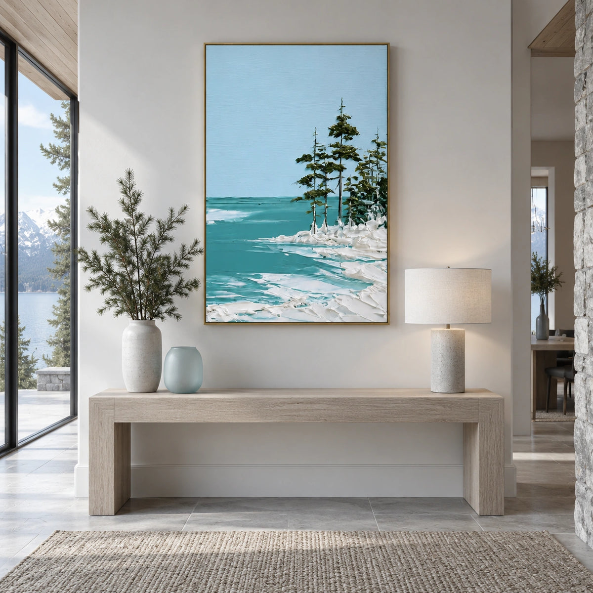 Sky And Ocean Abstract Wall Art #SO452
