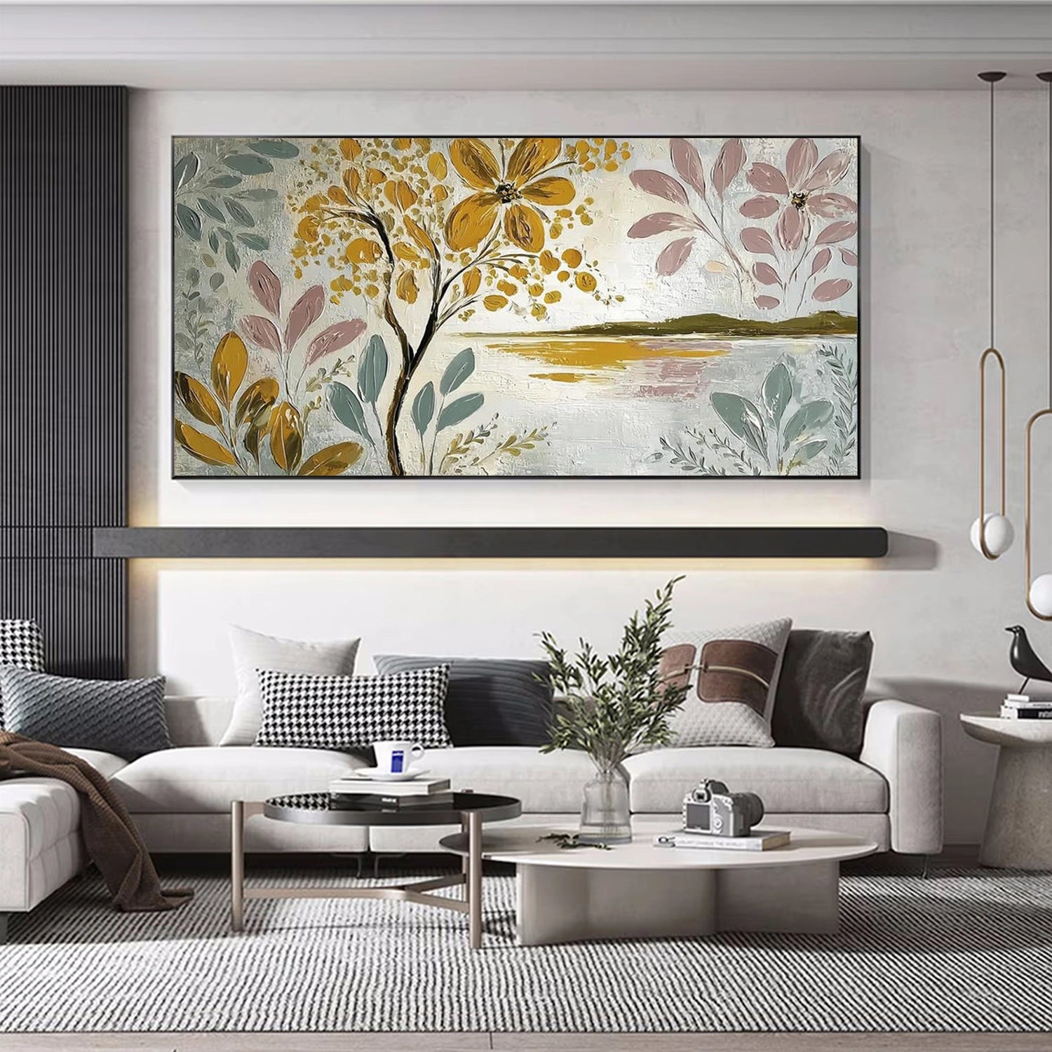 Tree And Flower Abstract Wall Art #TF198