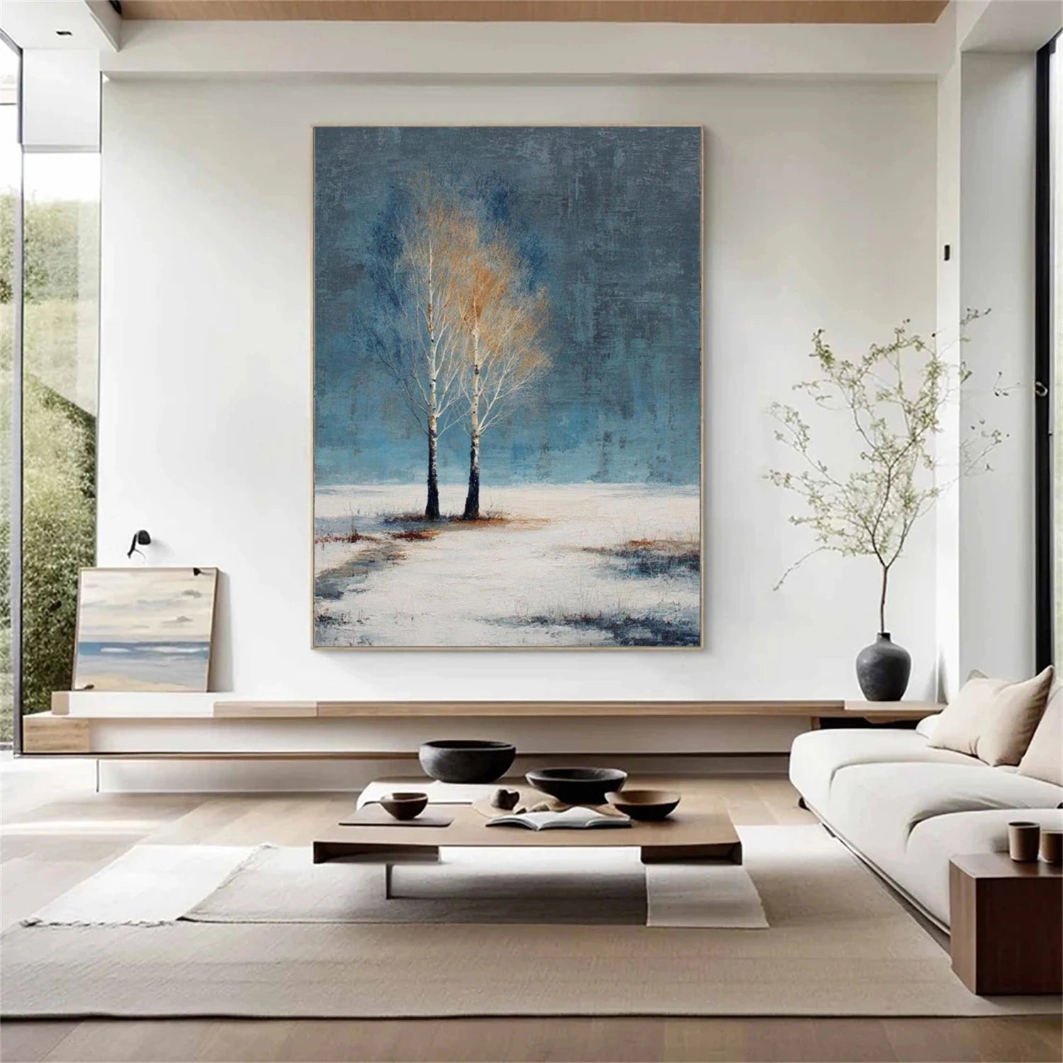 Tree And Flower Abstract Wall Art #TF194