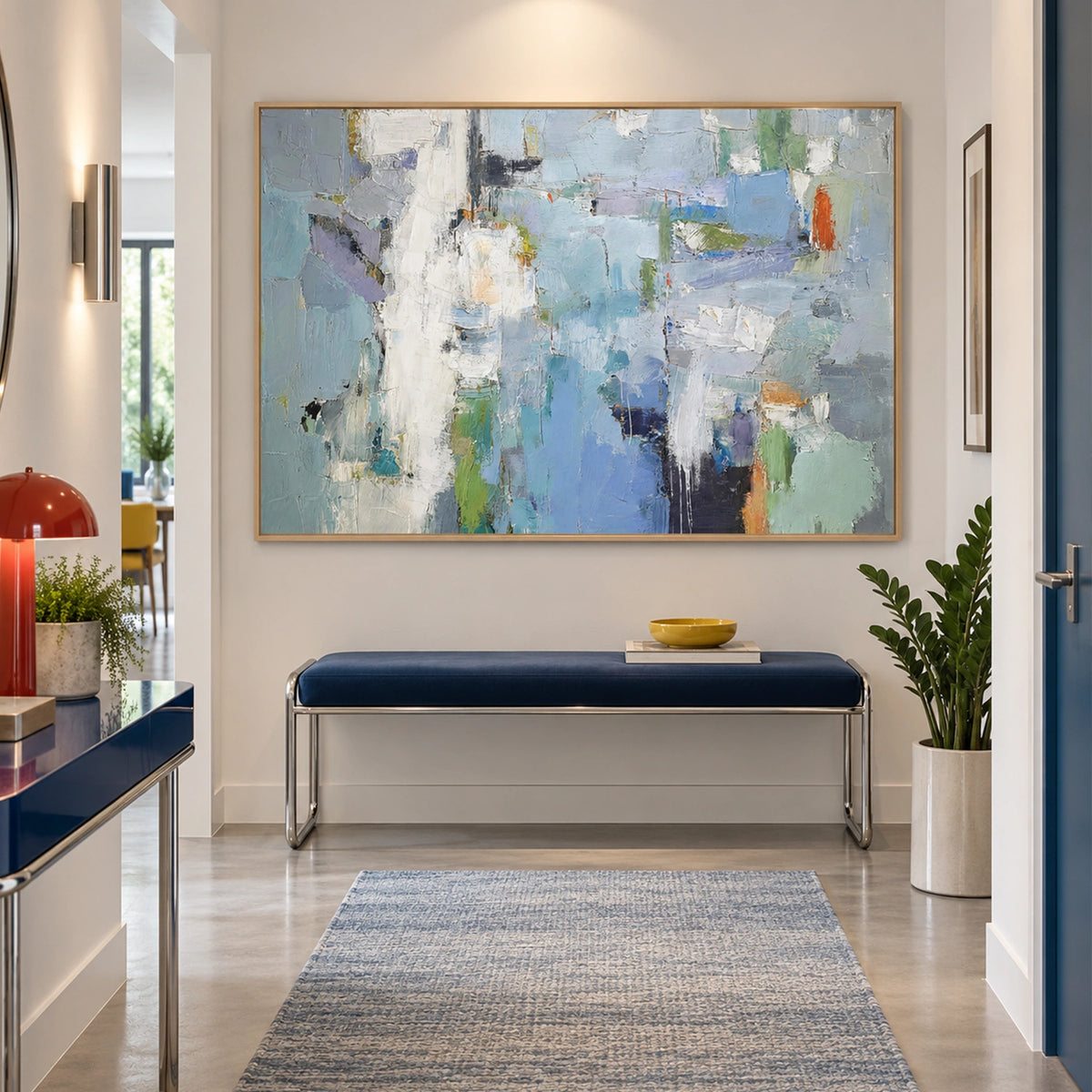 Blue Abstract Wall Art #AW262