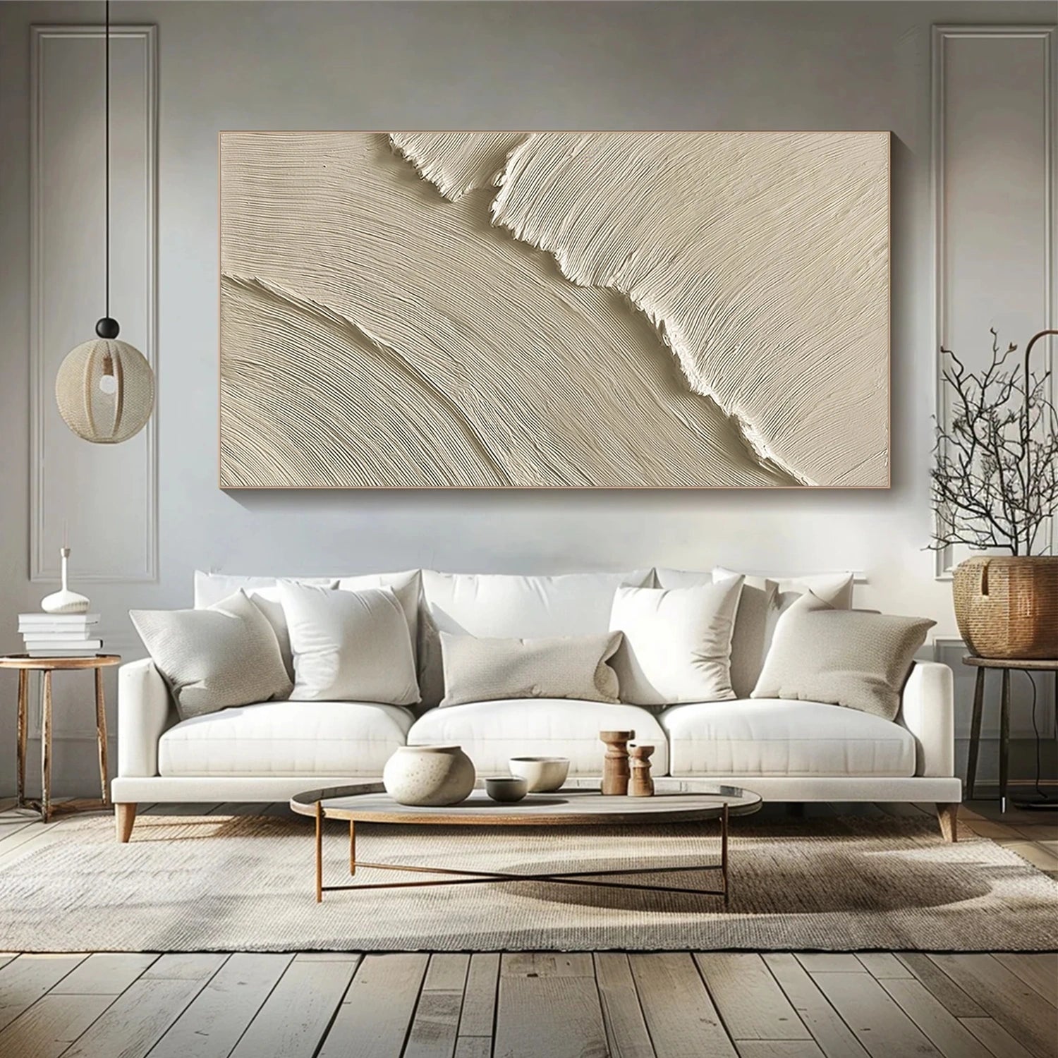 Beige Textured Minimalist Wall Art #WT246