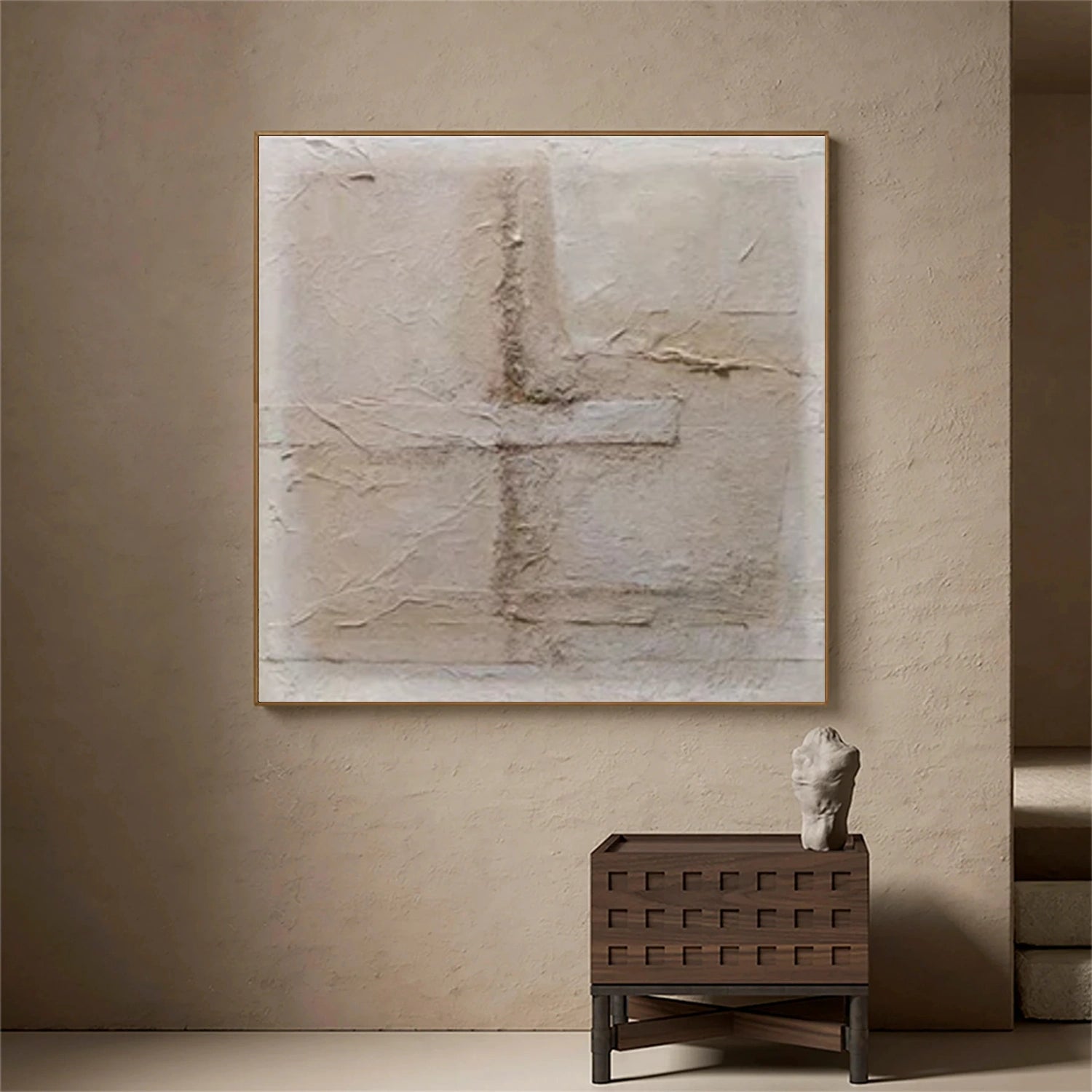 Wabi Sabi Abstract Textured Canvas Art #WA222