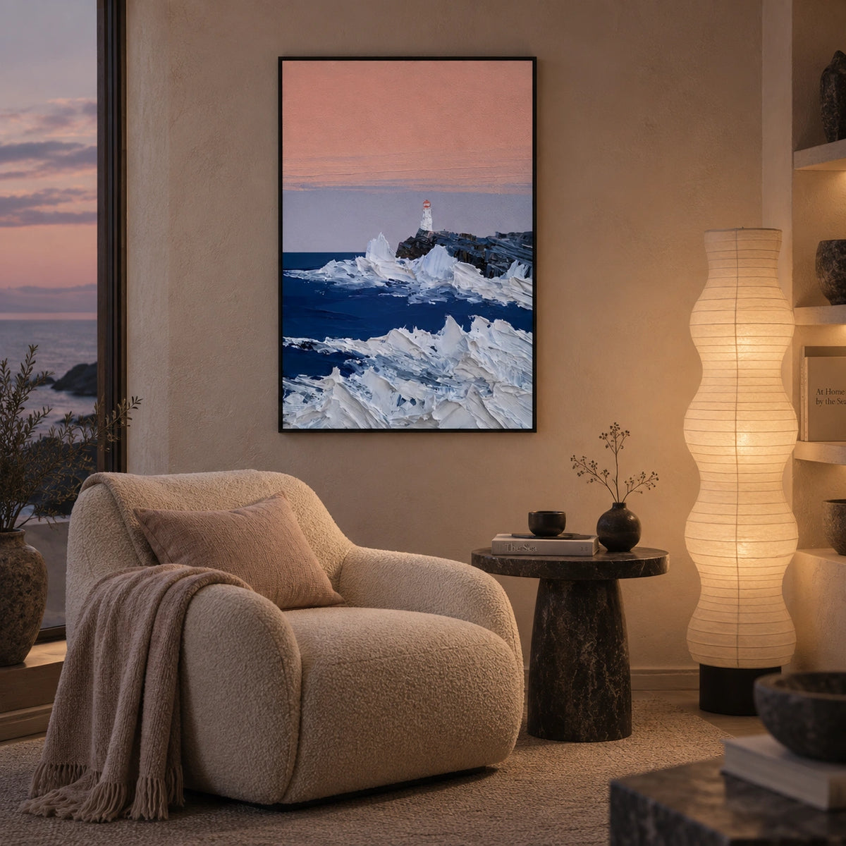 Sky And Ocean Abstract Wall Art #SO454