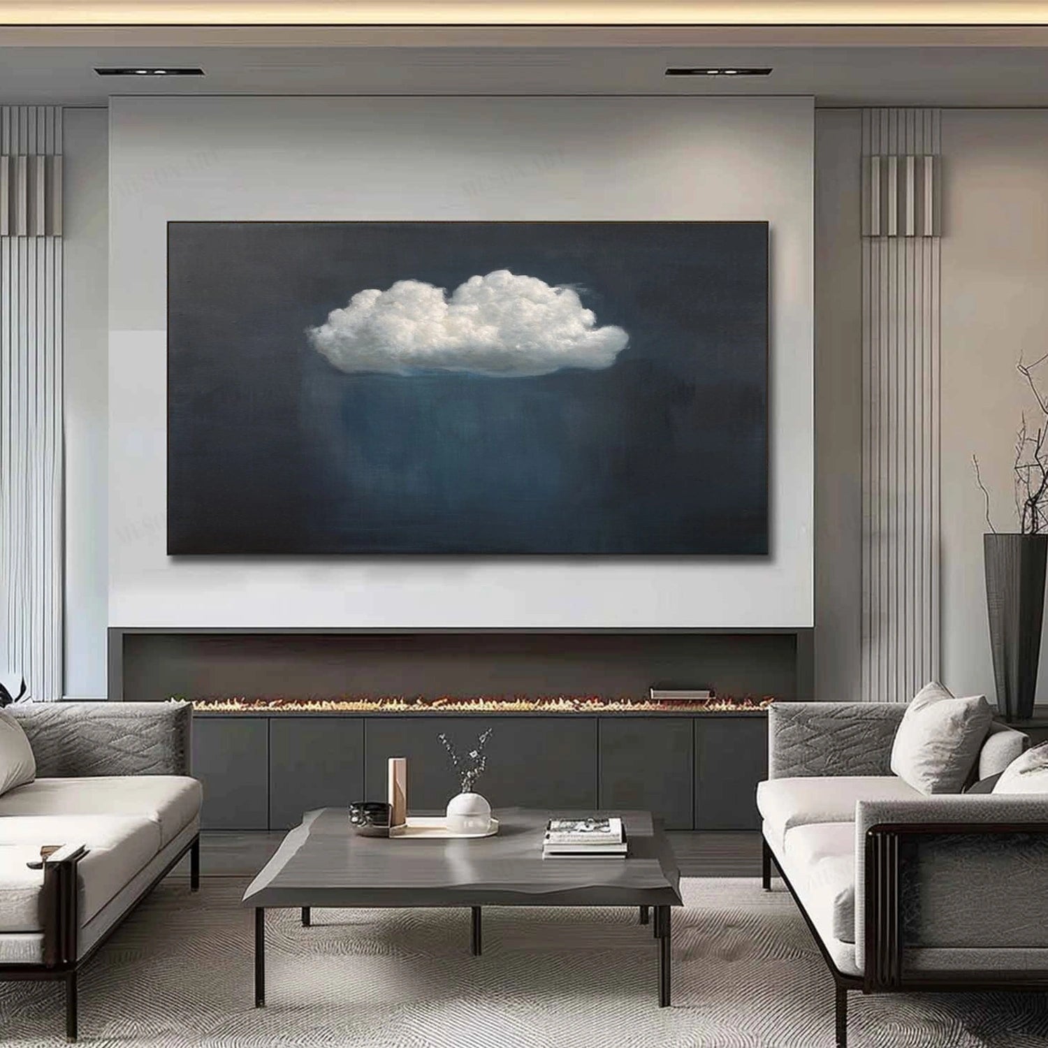 Sky And Ocean Abstract Wall Art #SO341