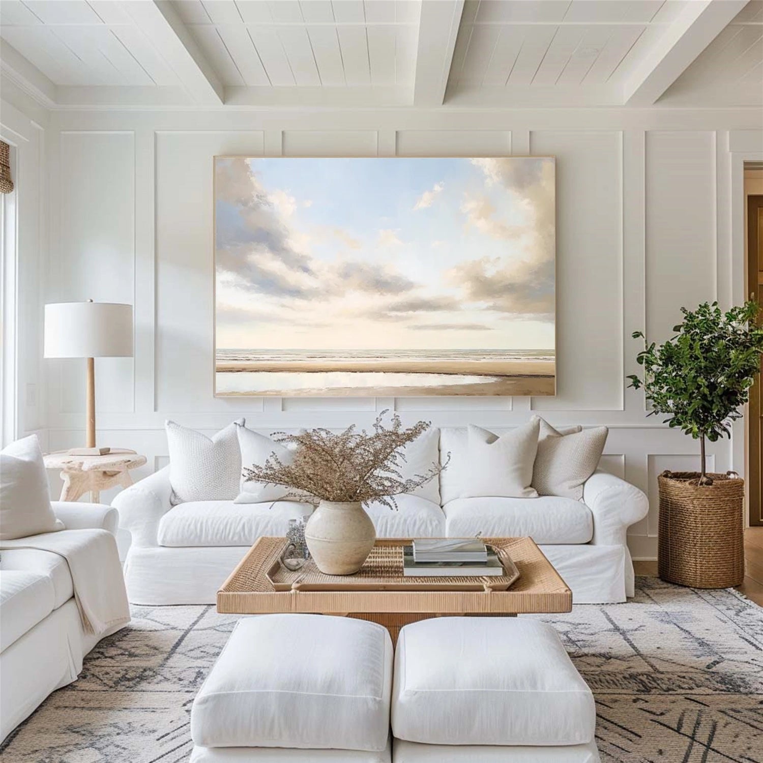 Sky And Ocean Abstract Wall Art #SO257