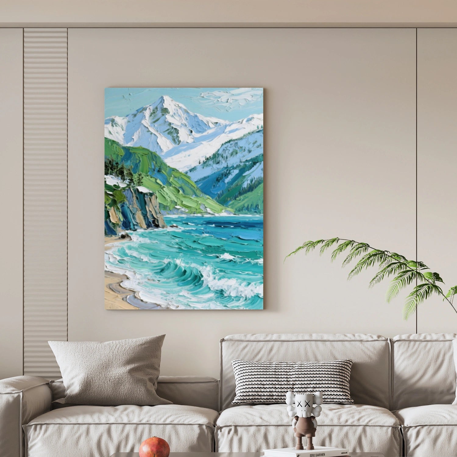 Colorful Abstract Mountain Textured Canvas Art #WT200