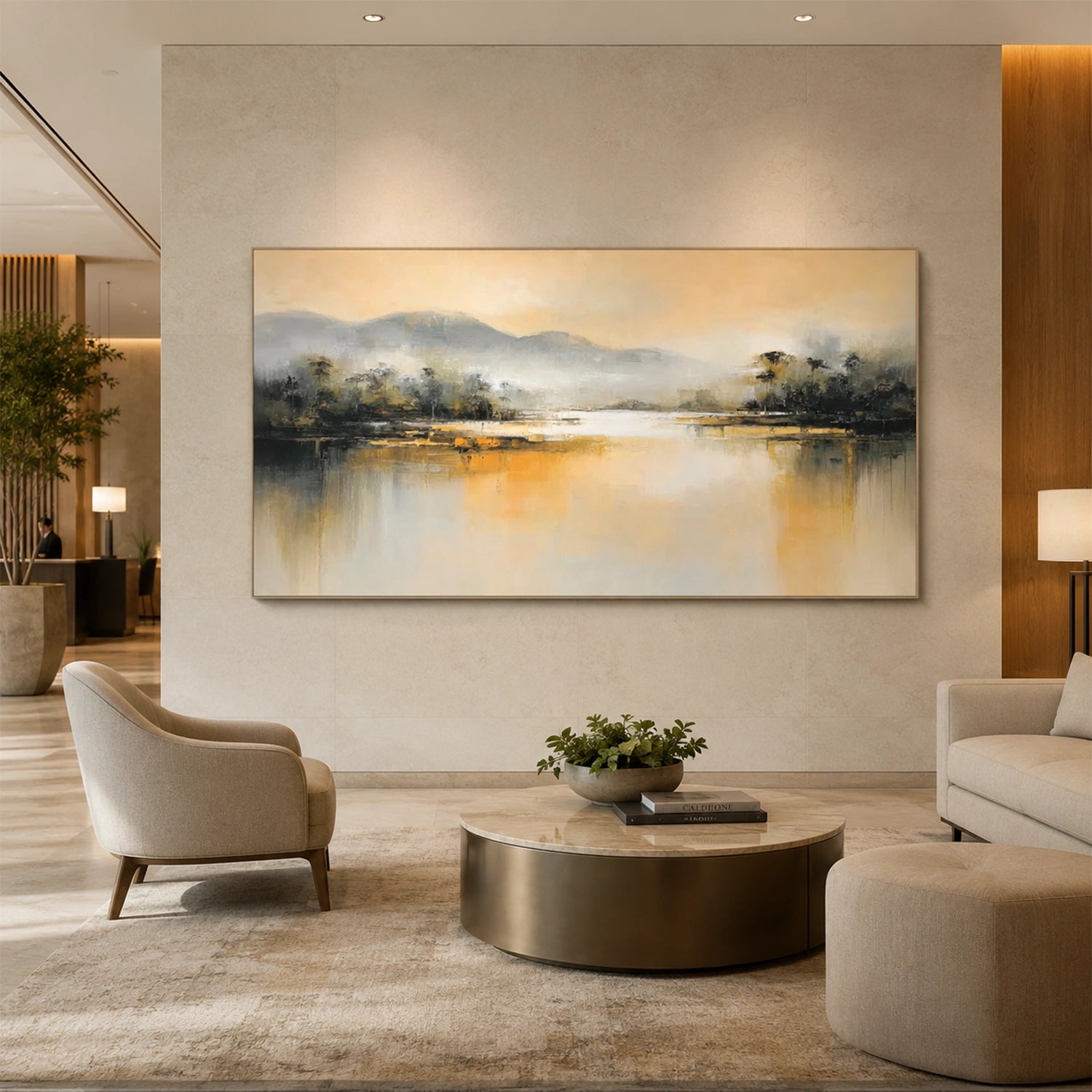 Abstract Mountain Canvas Art #WT265