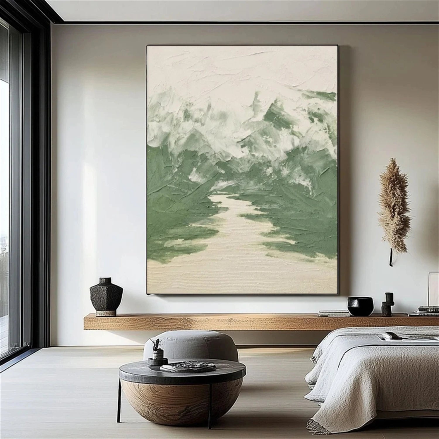 Minimalist Mountain Textured Canvas Art #WT214