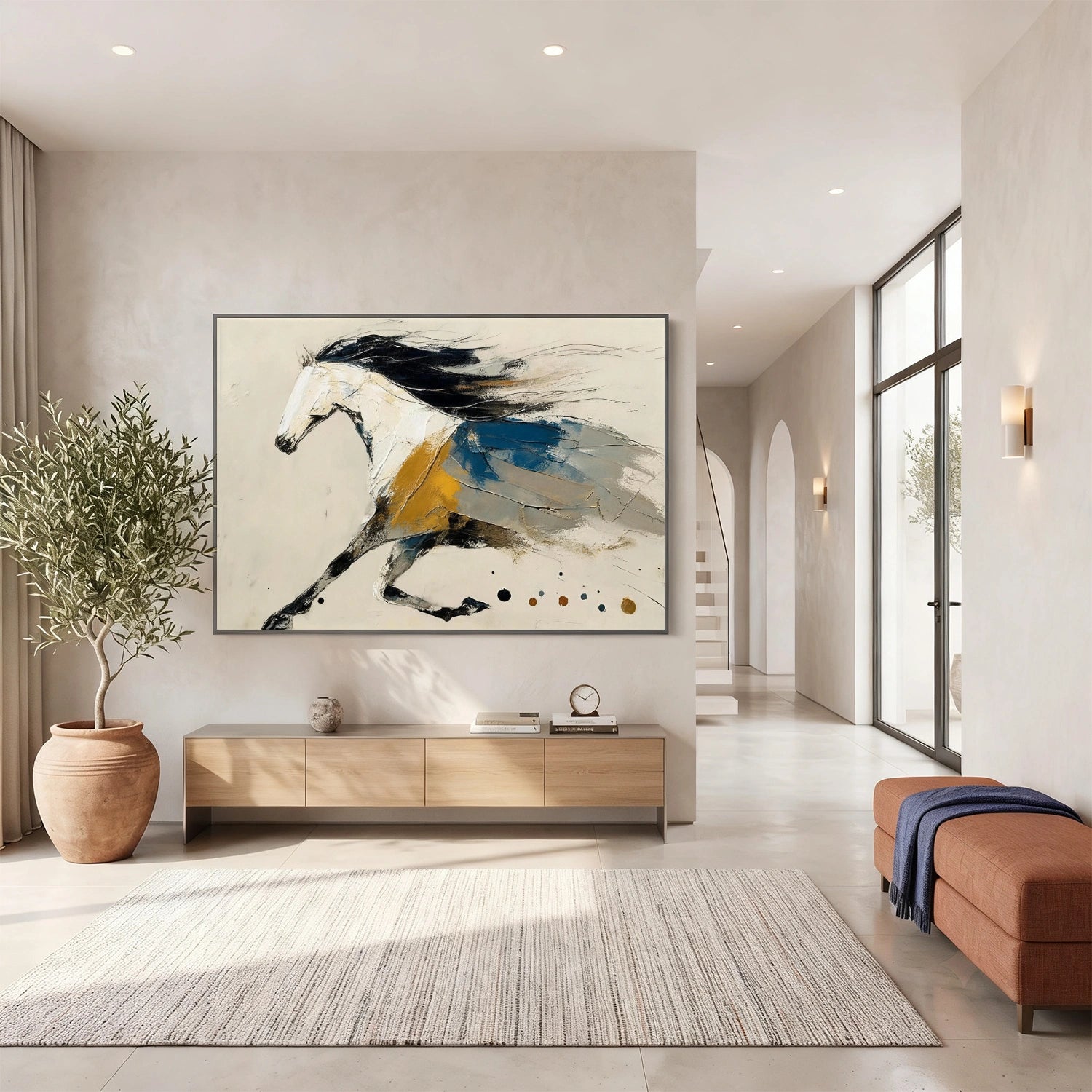 Abstract Animal Art Horse Wall Art #AT086