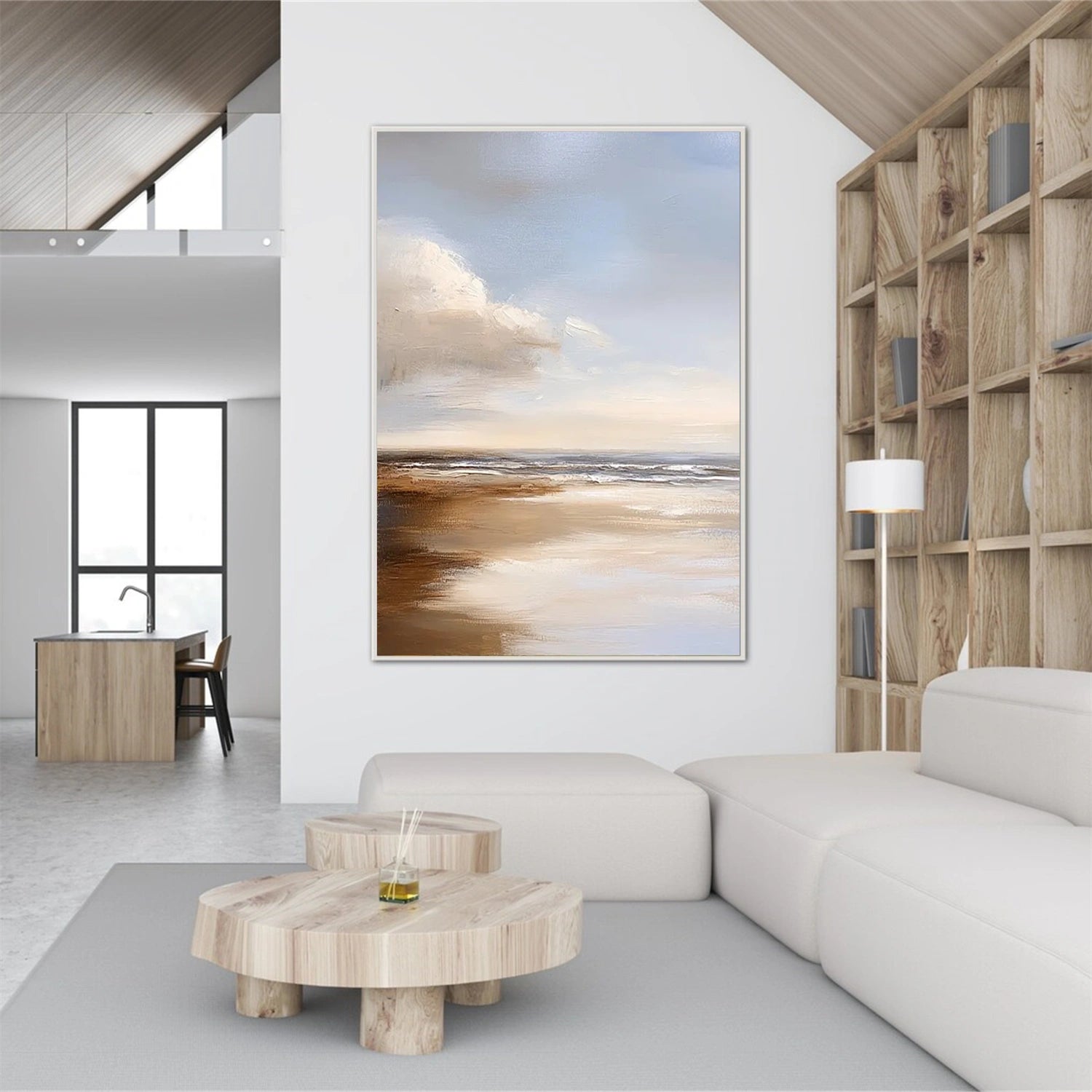 Sky And Ocean Abstract Wall Art #SO308