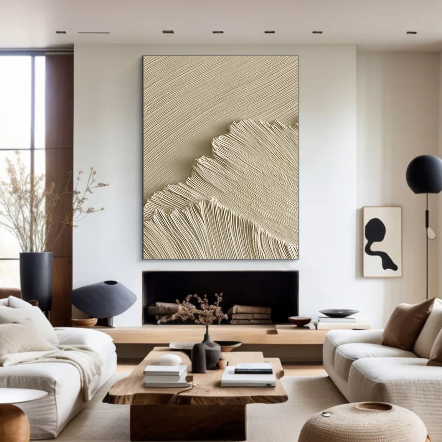 Beige Textured Minimalist Wall Art #WT245