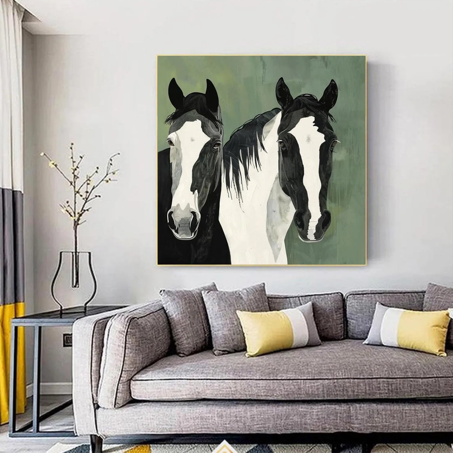 Abstract Animal Art Horse Wall Art #AT037
