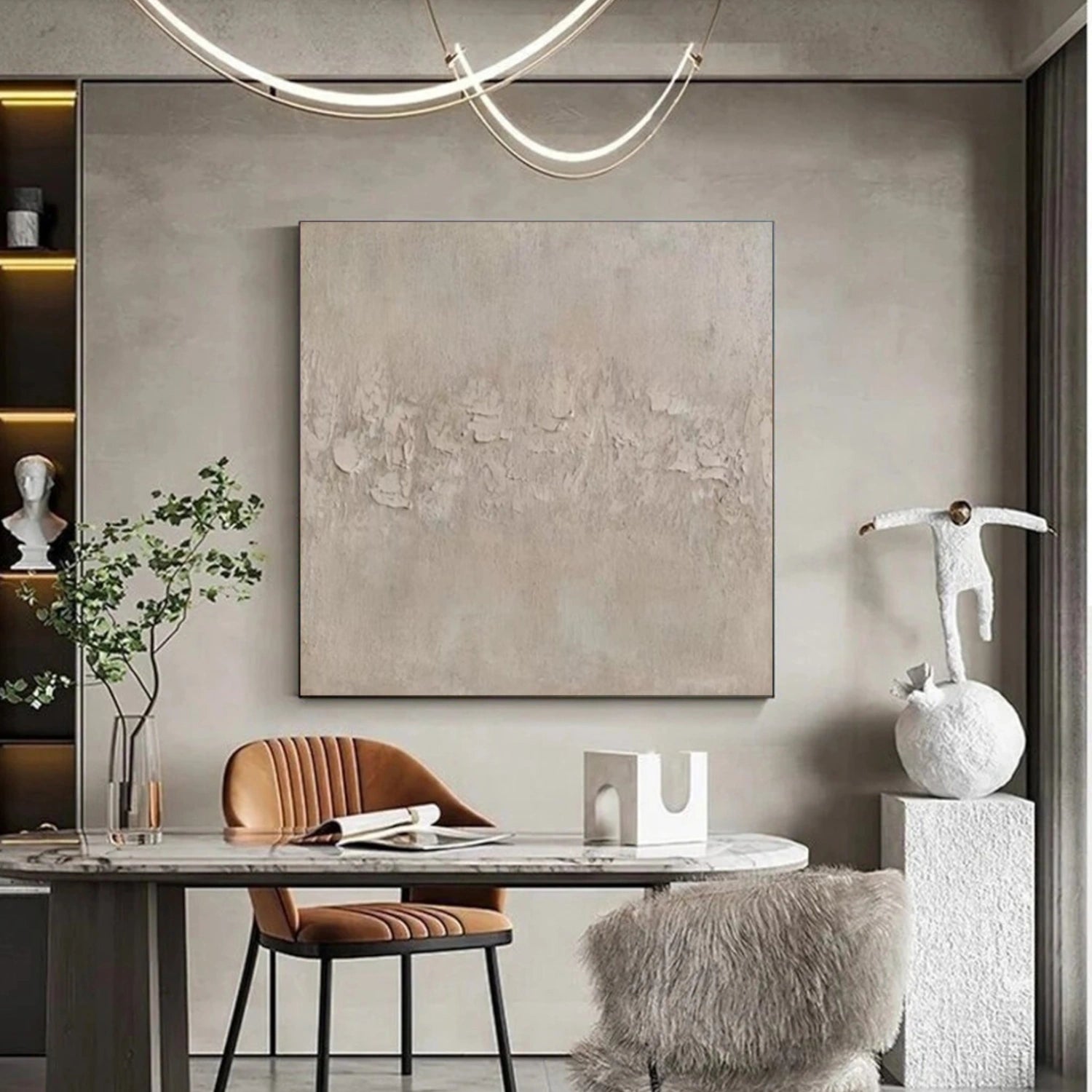 Beige Abstract Wall Art #AW139