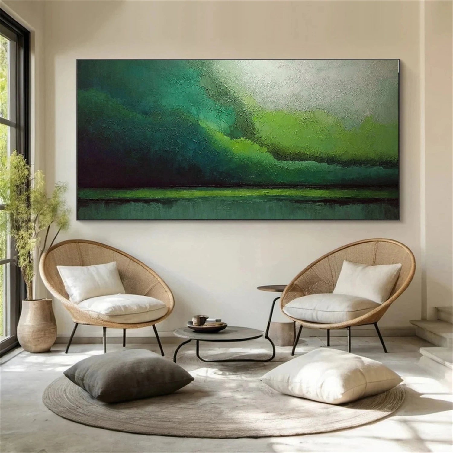 Green Abstract Wall Art #AW240