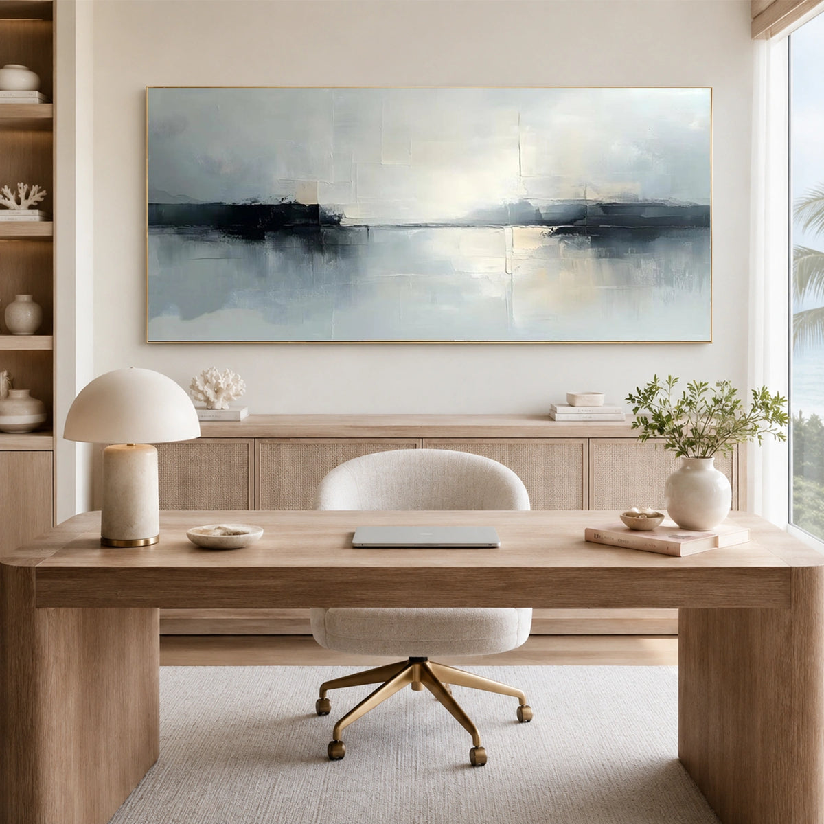 Sky And Ocean Abstract Wall Art #SO456